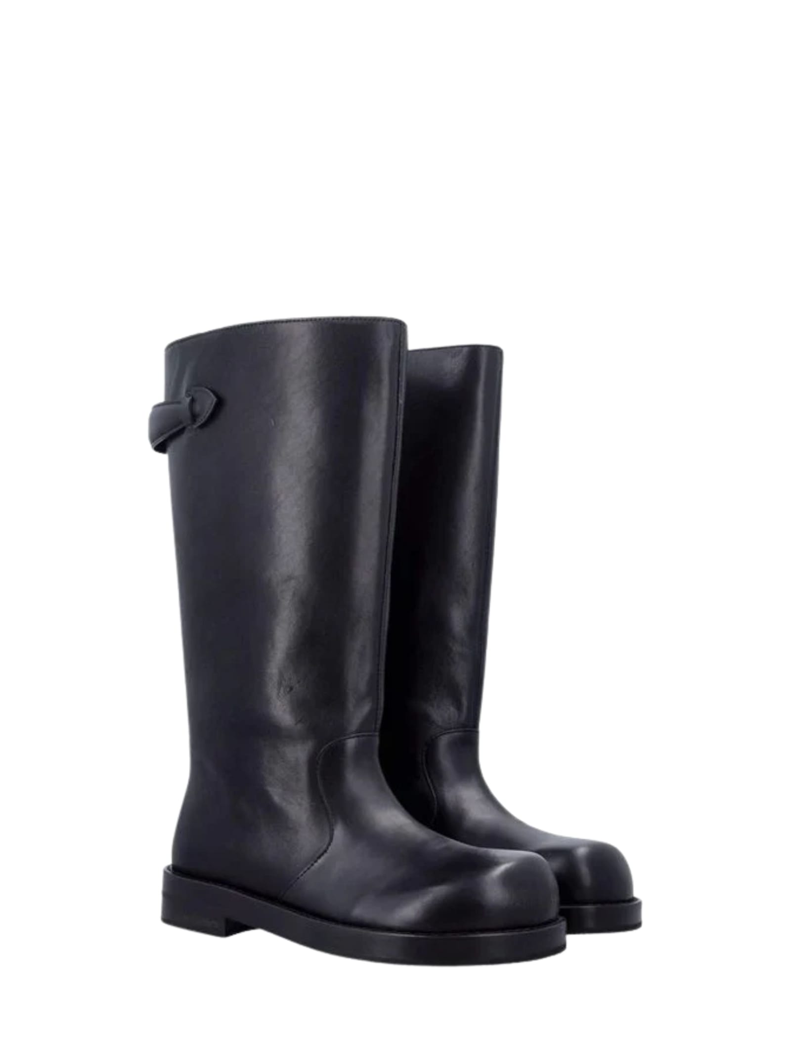 Acne Studios Knee Length Round Toe Beshay Boot In Black