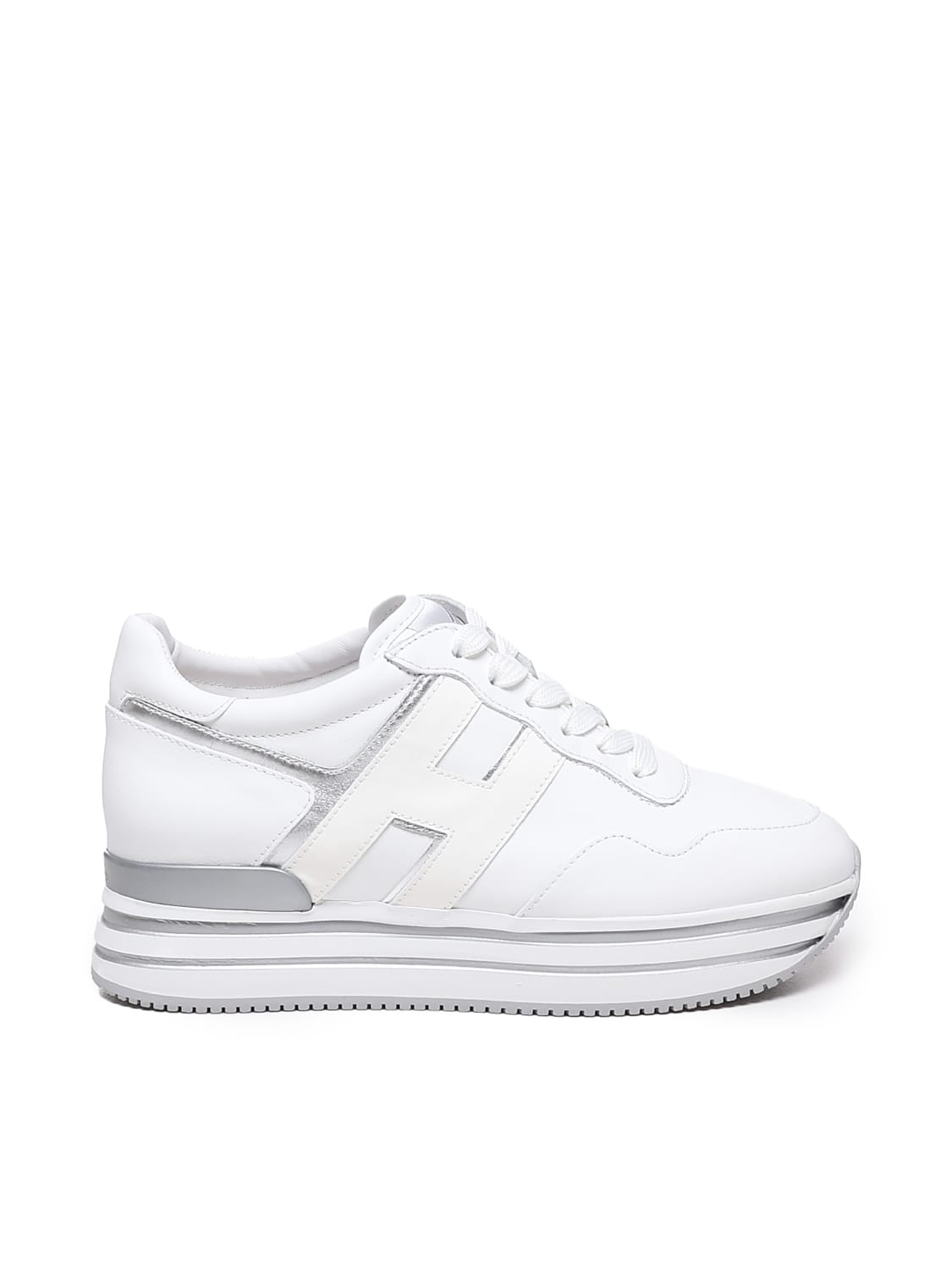 Shop Hogan Midi Platform Sneakers In White