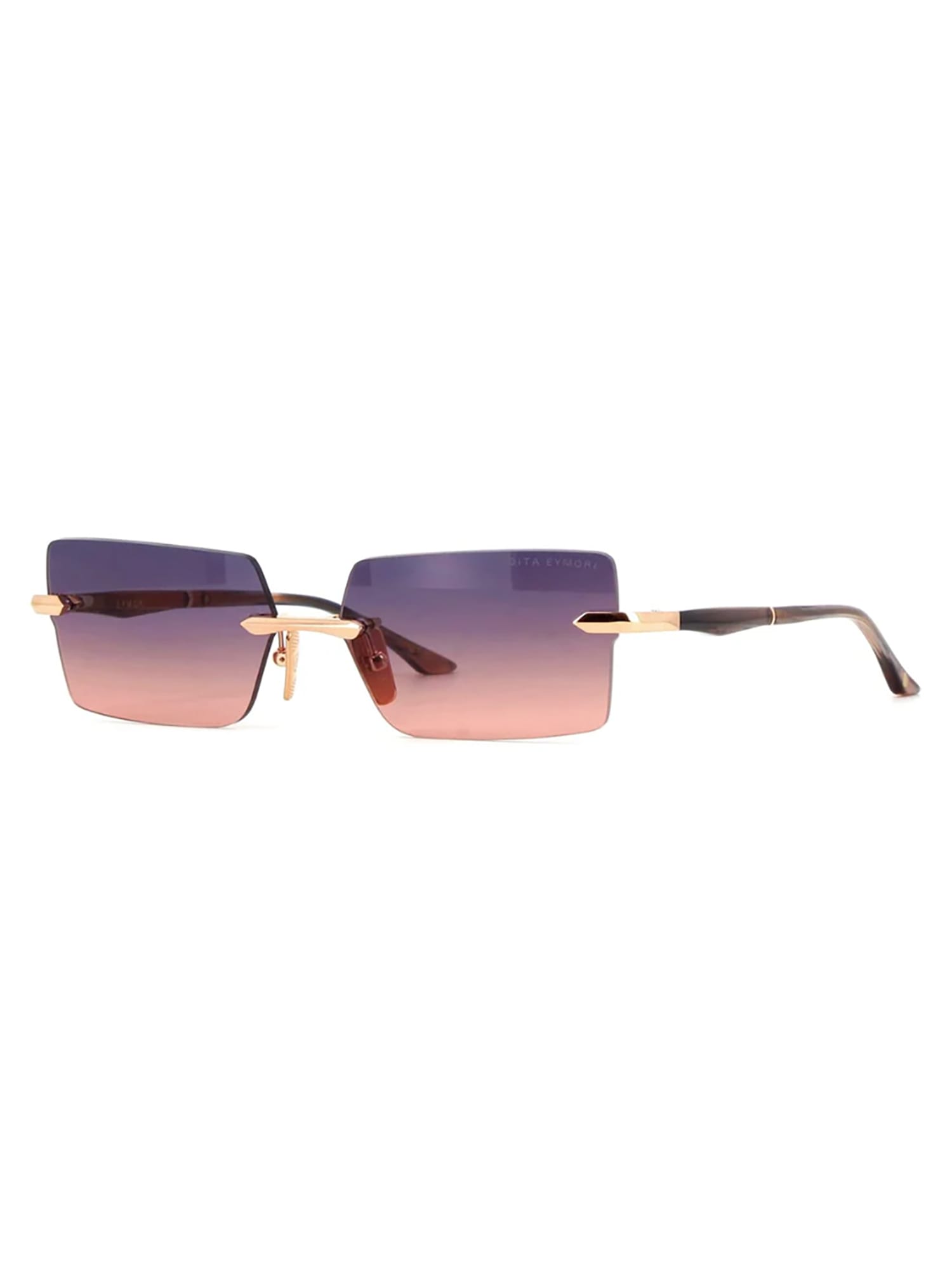 Shop Dita Dts462/a/02 Eymori Sunglasses In Rose Gold_el Mirage Swirl