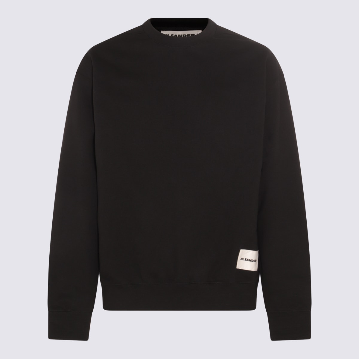 Shop Jil Sander Black Cotton Sweatshirt