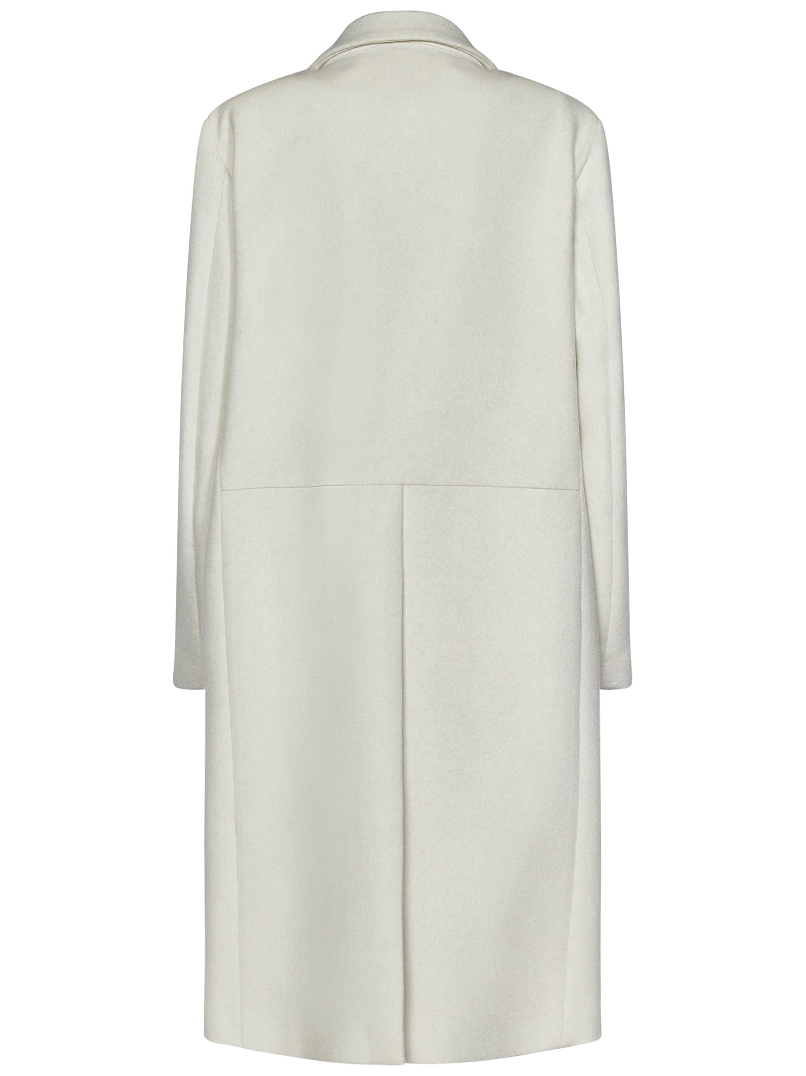 Shop Drumohr Coat In White