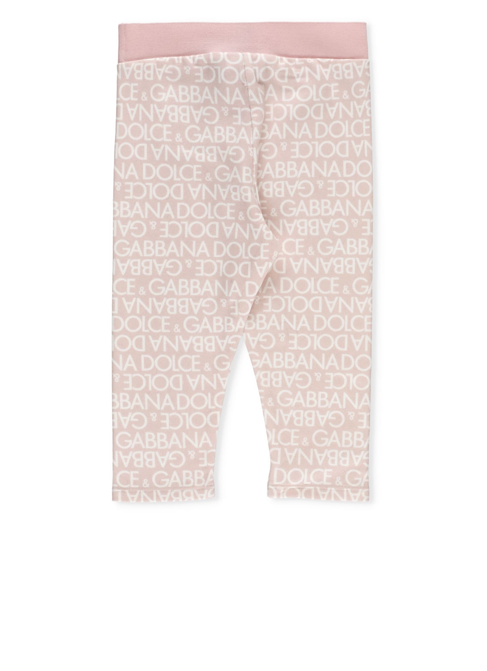 Shop Dolce & Gabbana Leggings With Logo In Pink