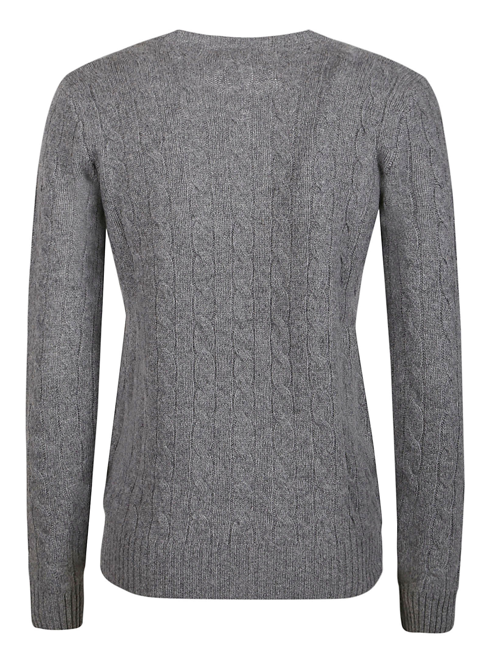 Shop Polo Ralph Lauren Julianna Sweater In Battalion Grey Heather