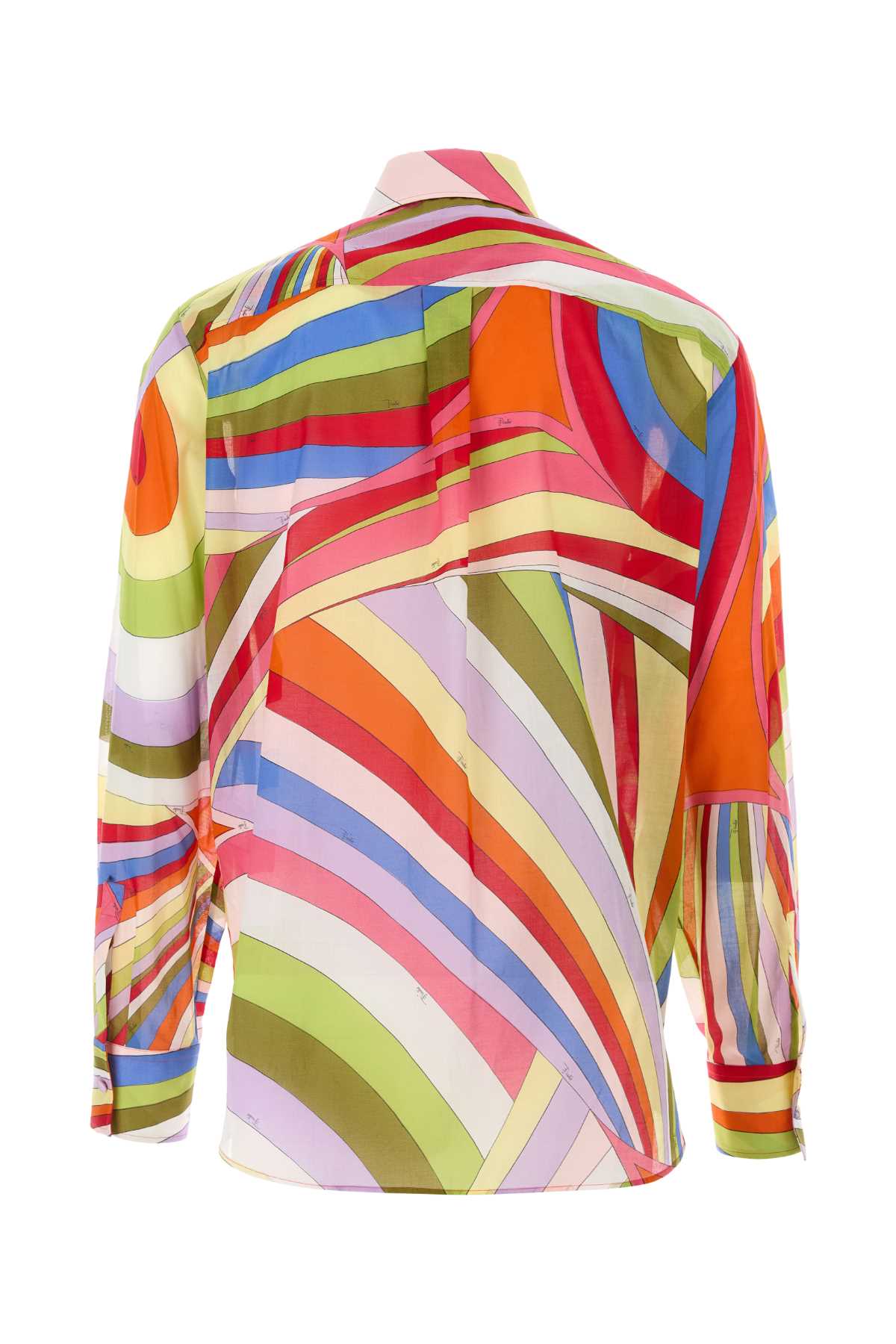 Shop Pucci Printed Cotton Shirt In Multicolor