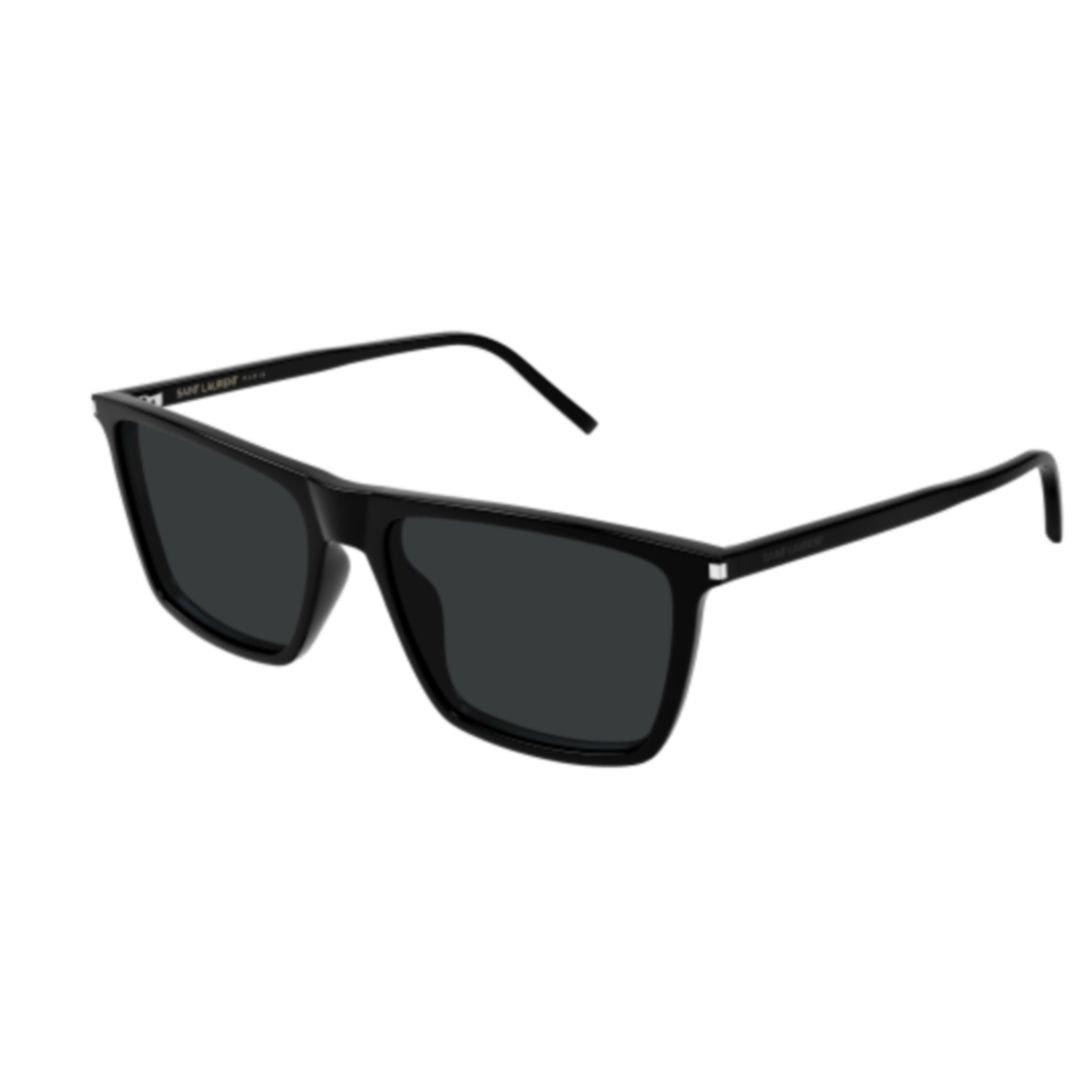 Shop Saint Laurent Sl 668 Square Frame Sunglasses In Black-black-black