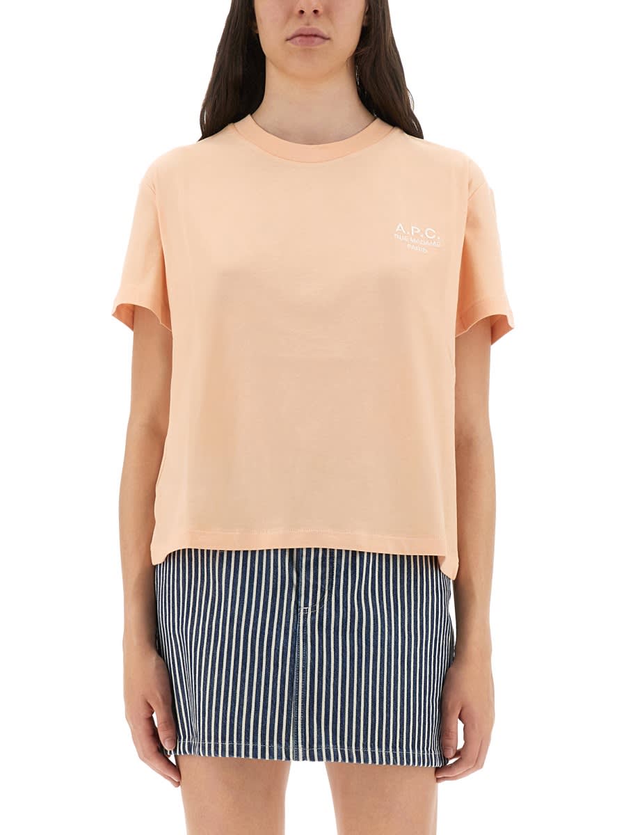 Apc Madame Gots Street T-shirt In Orange