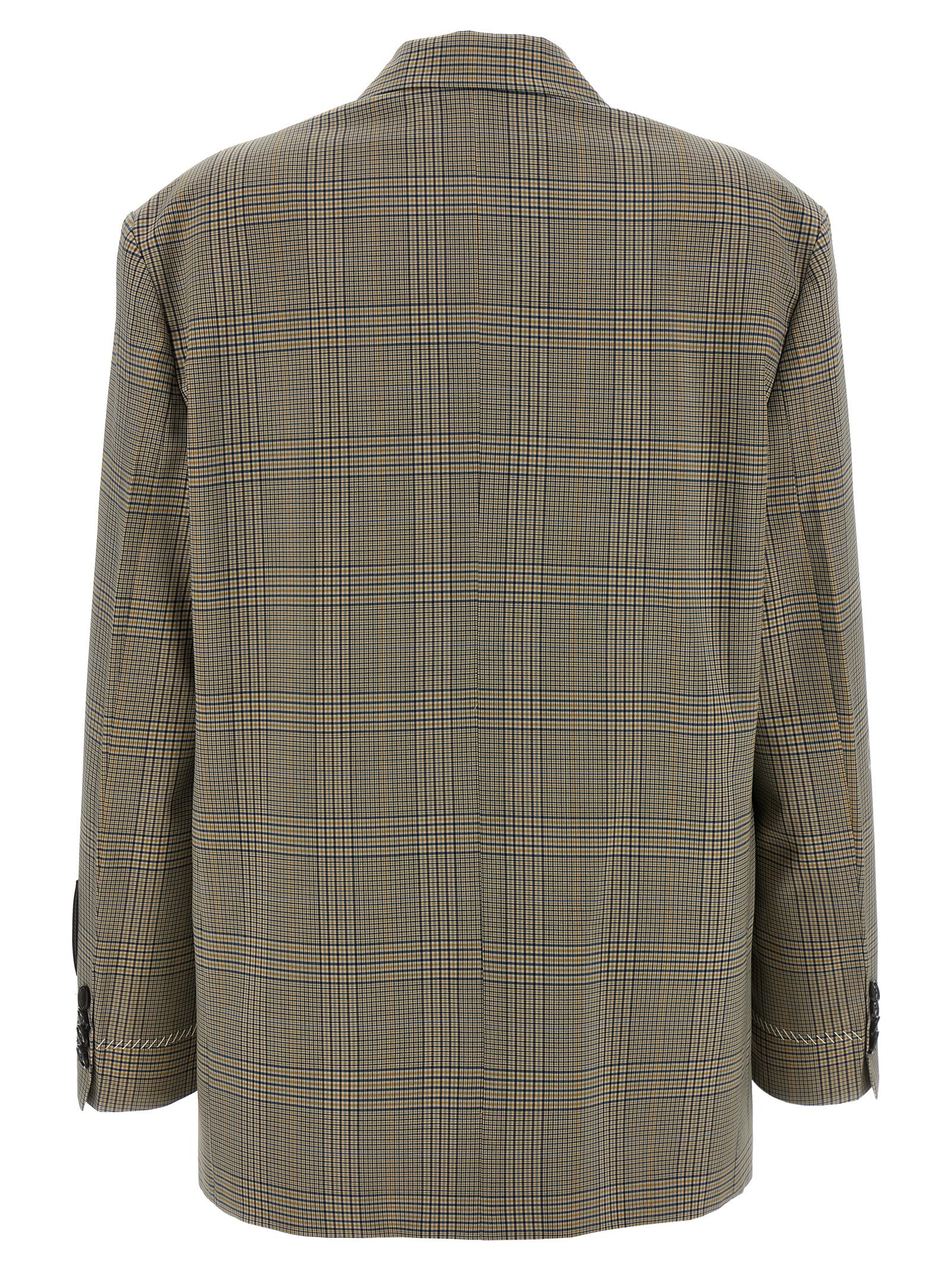 Marni Check Blazer Prince Of Wales In Green
