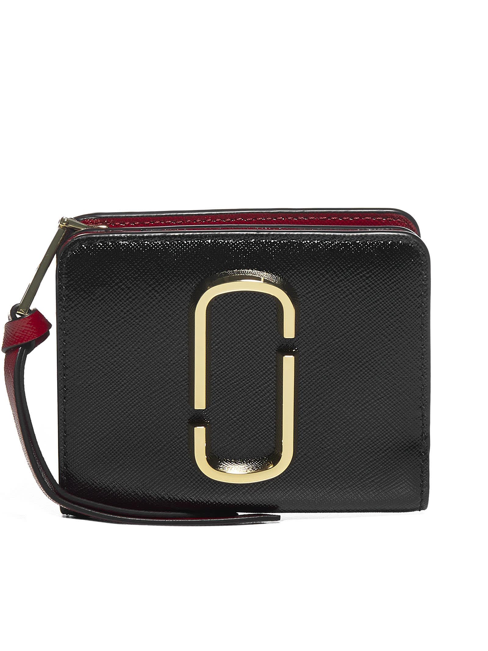 Marc Jacobs The Snapshot Mini Compact Wallet in Black Leather ref.362759 -  Joli Closet