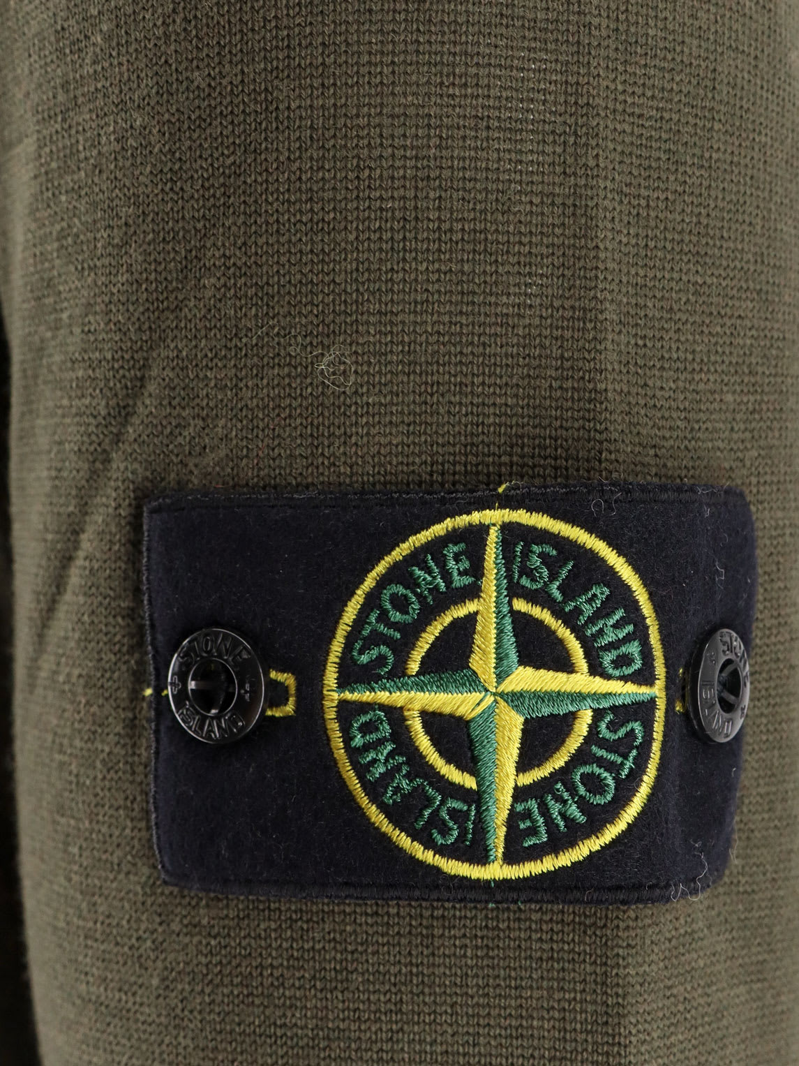 Stone Island Minimalist Organic Cotton Sweatshirt With Logo Patch In Animal Print