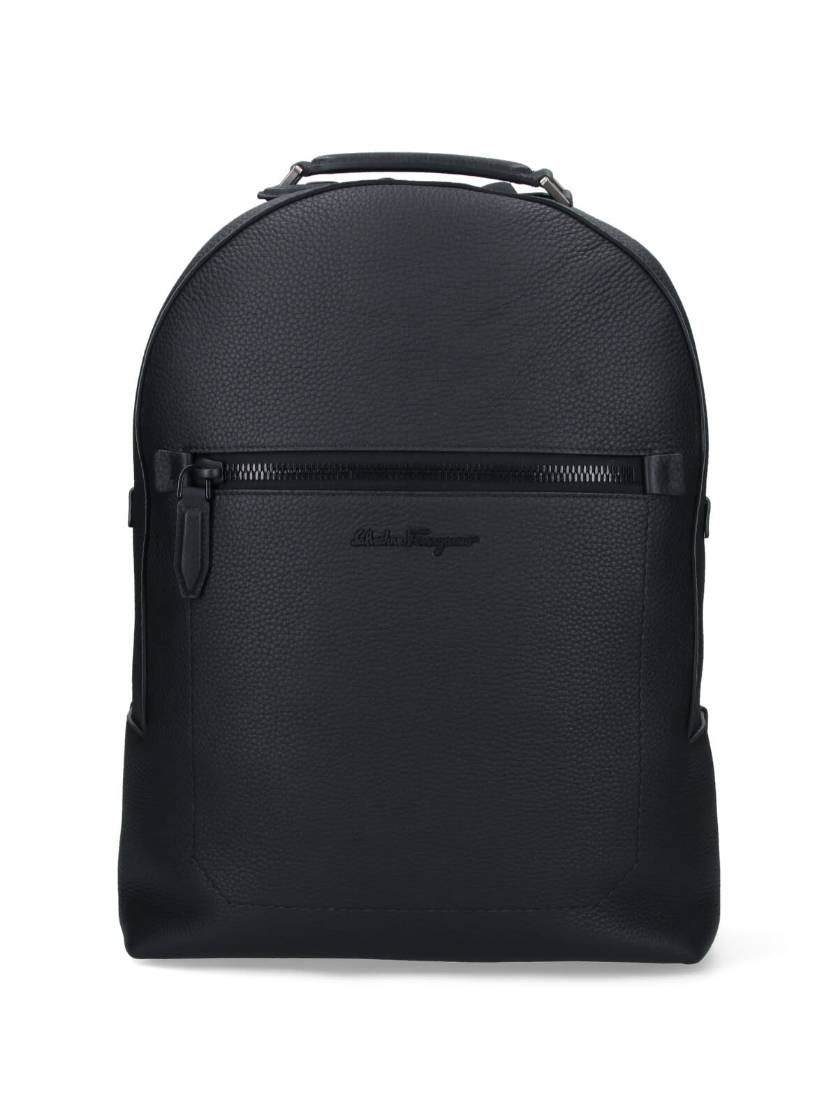 Ferragamo Logo Backpack In Black