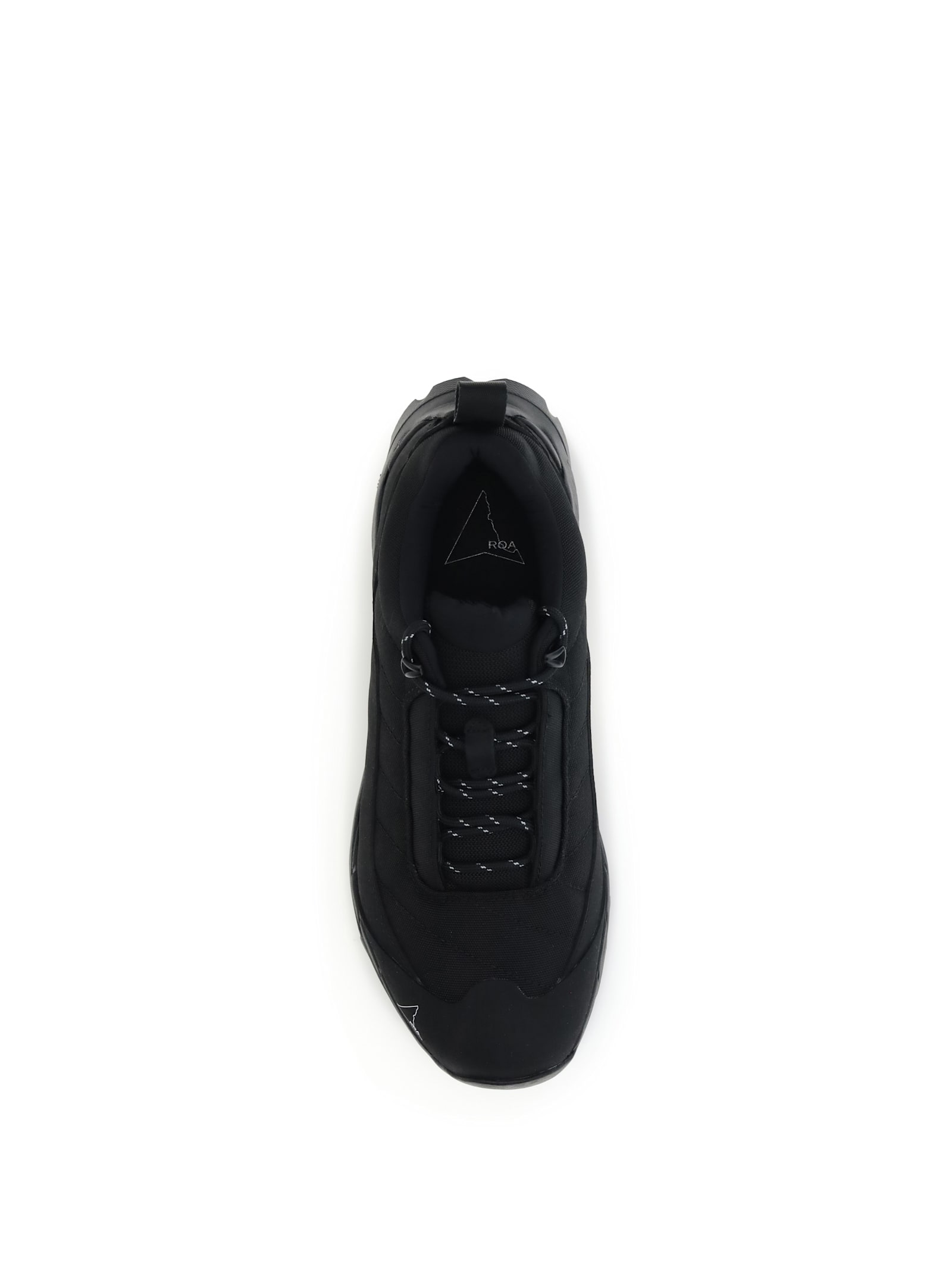 Roa Katharina Light Rubber And Leather-trimmed Ripstop Sneakers In Black