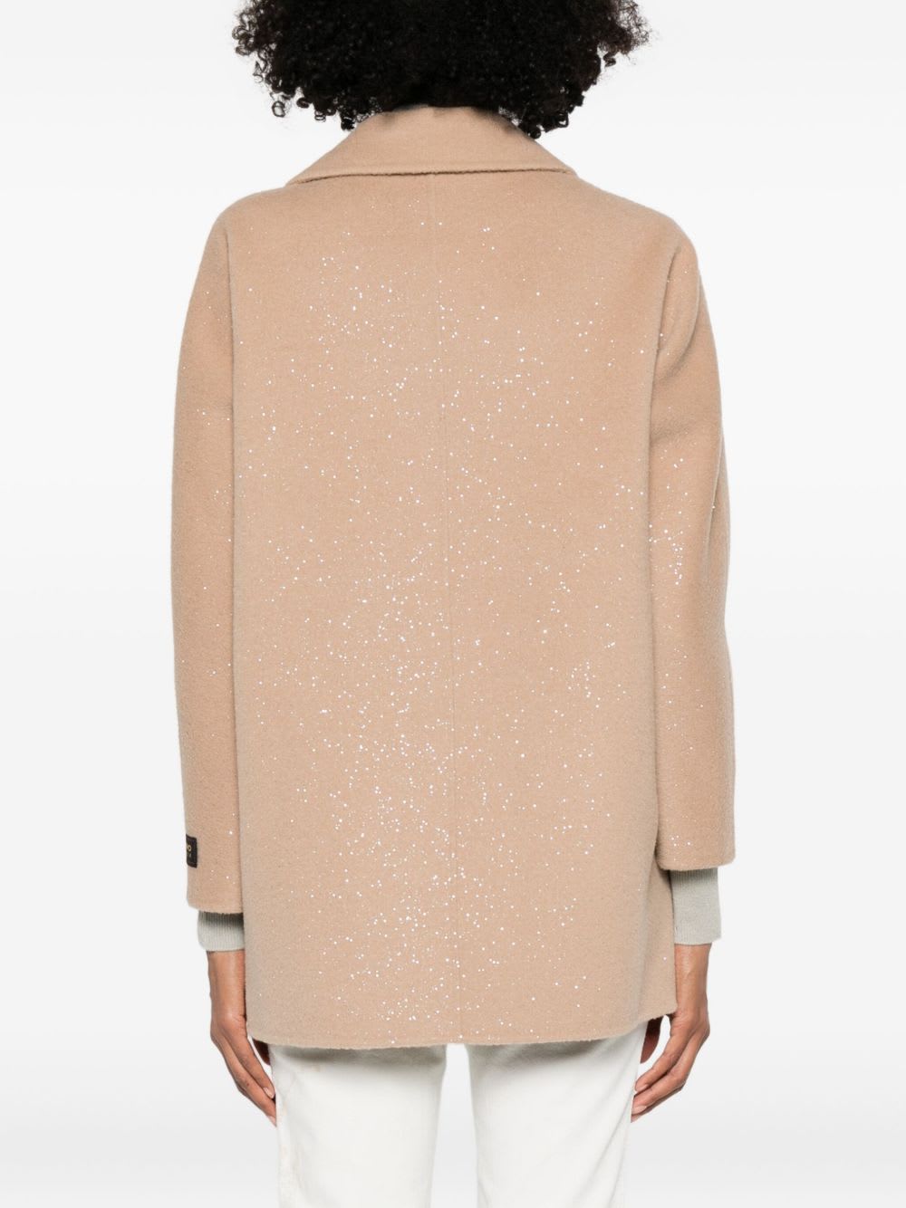 Ermanno Firenze Double-breasted Coat In Neutral