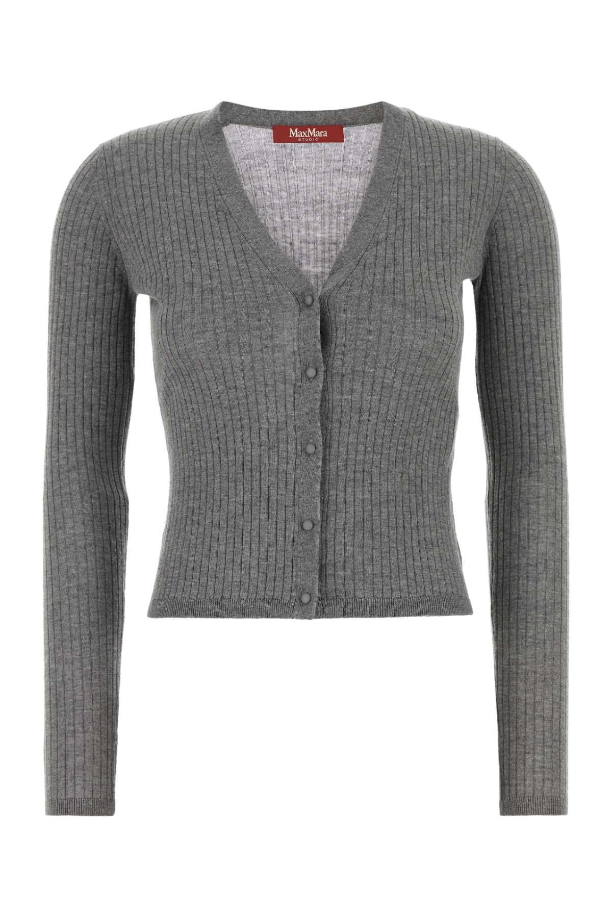 Dark Grey Silk Blend Potus Cardigan