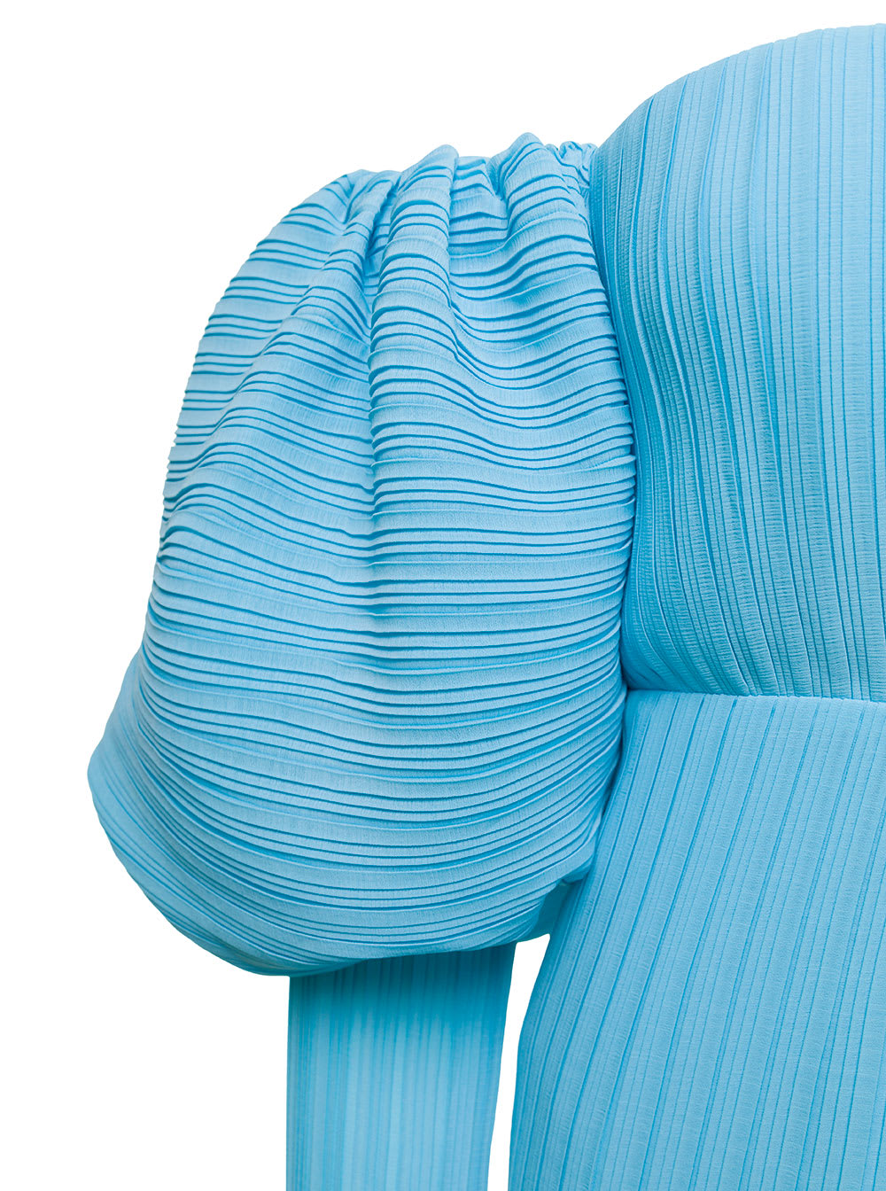 Shop Solace London Light -blue Skye Off-shoulder Mini Dress In Polyester Woman