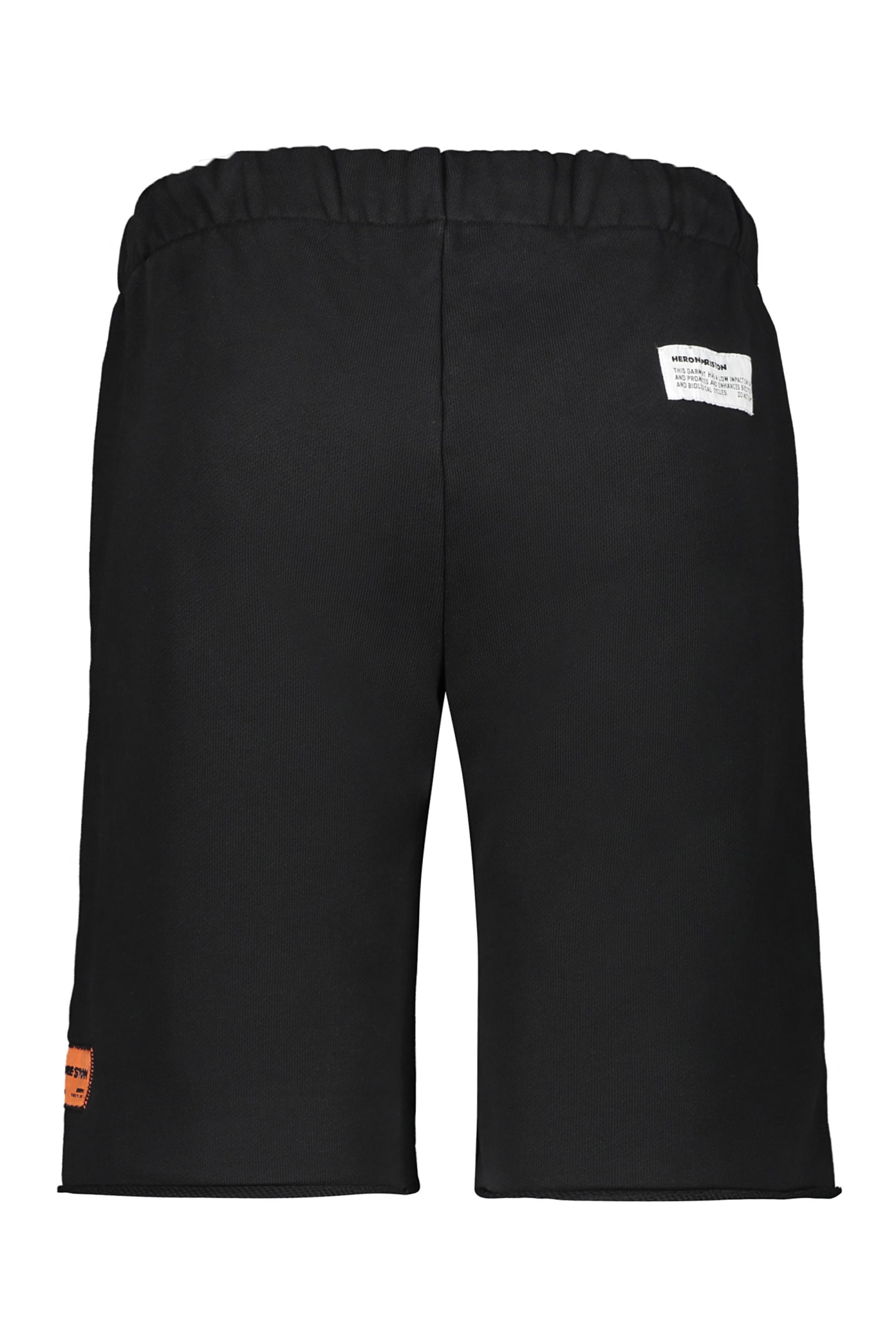Shop Heron Preston Cotton Shorts In Black