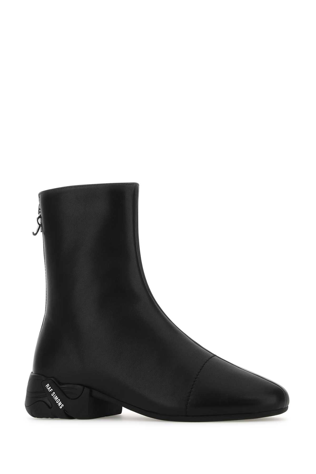 Shop Raf Simons Black Leather Solaris Boots In 0003