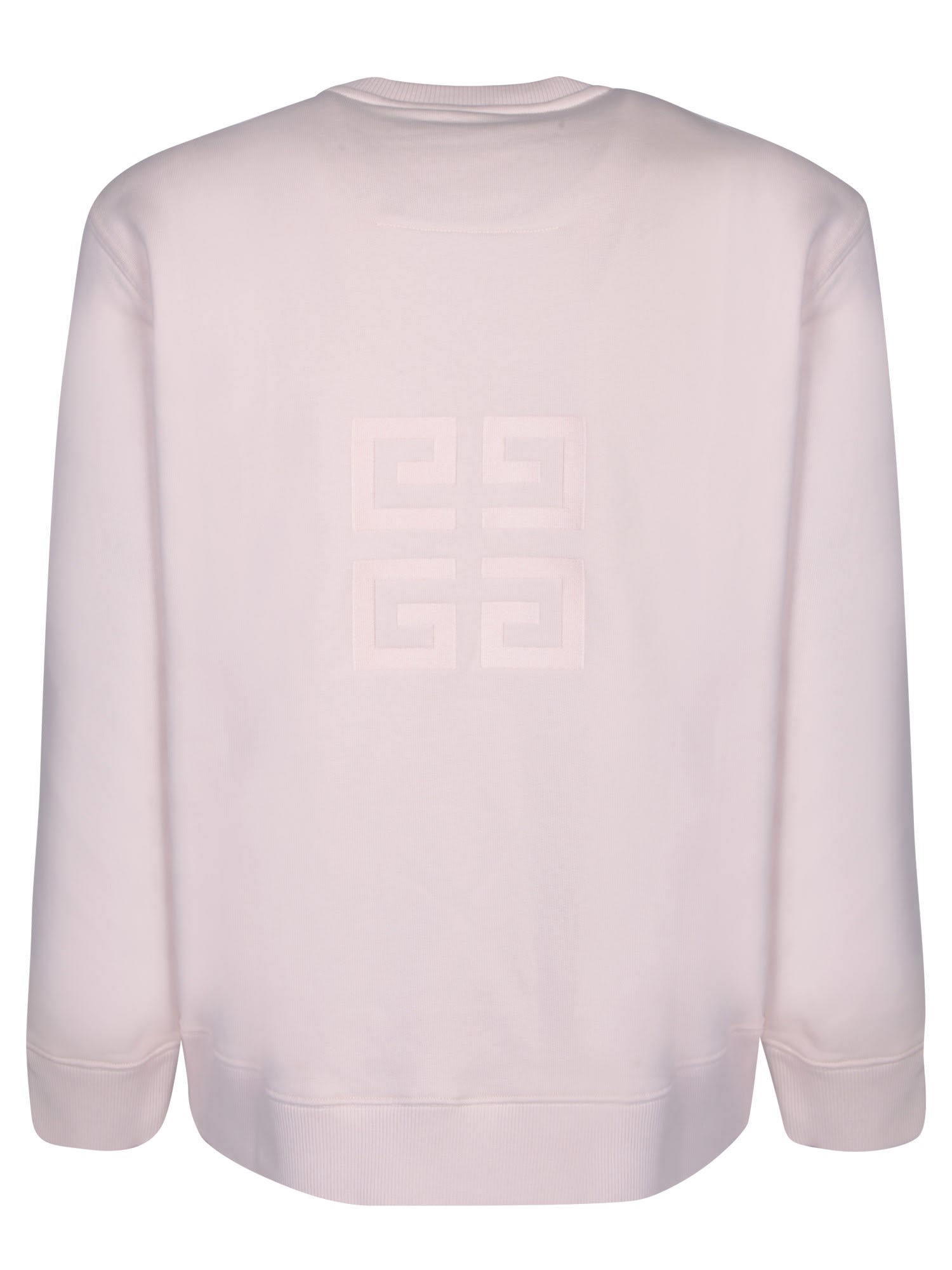 Shop Givenchy Lettering Logo Beige Sweatshirt In Pink