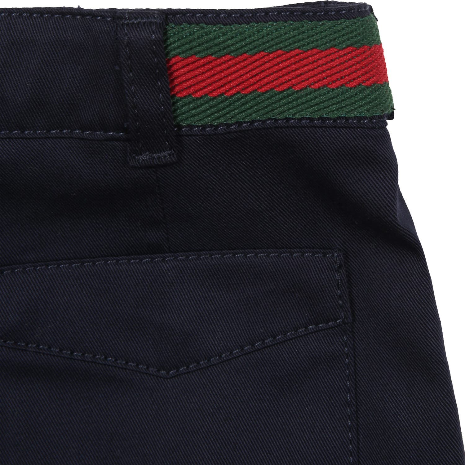 Shop Gucci Blue Shorts For Baby Boy With Web Detail
