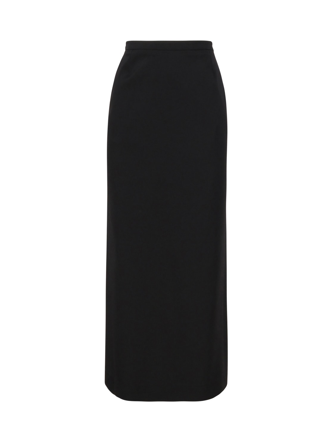Dolce & Gabbana Cady Midi Skirt With Slits In Black