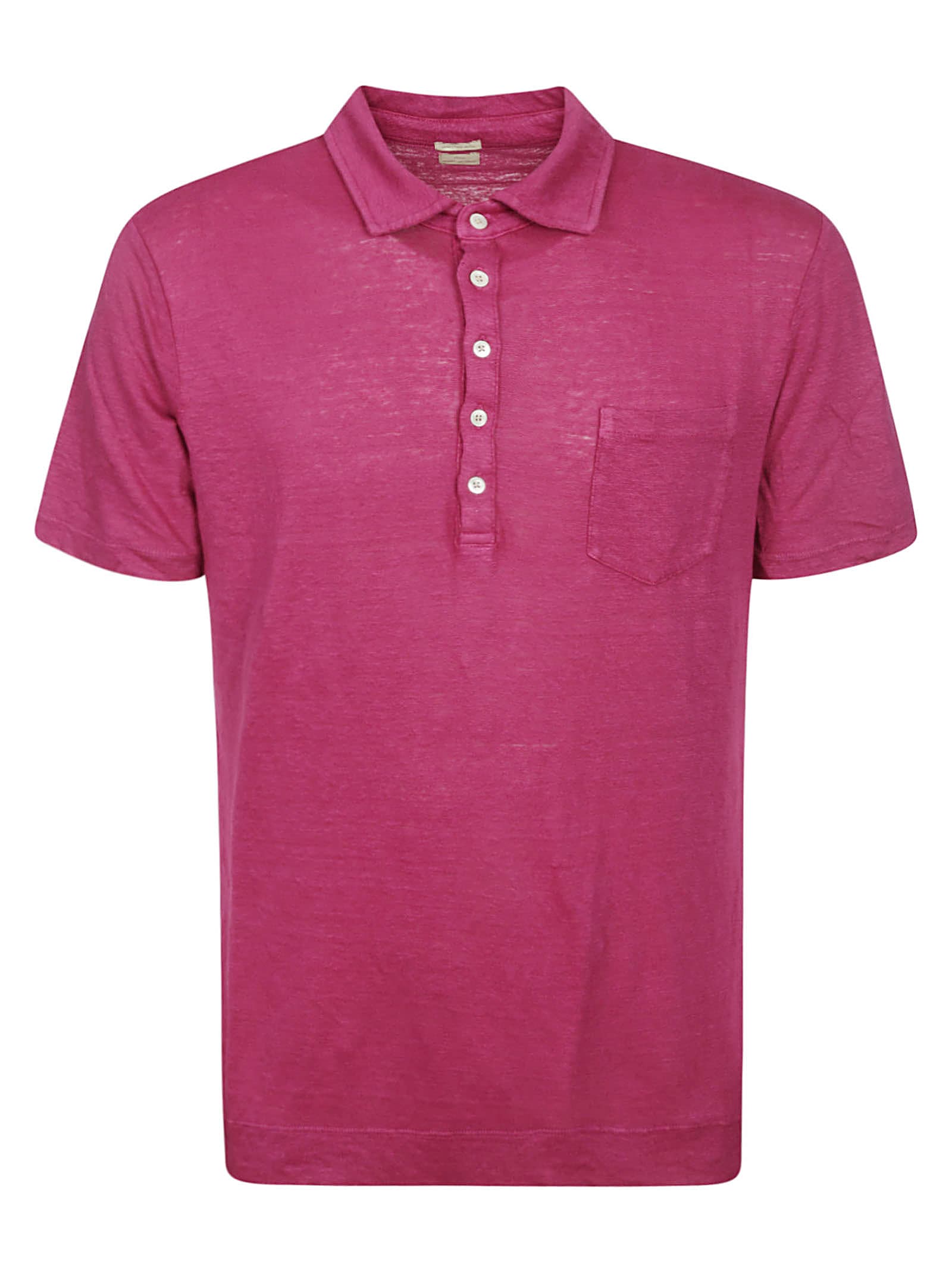 Shop Massimo Alba Polo Shirt With Pocket In Raspberry