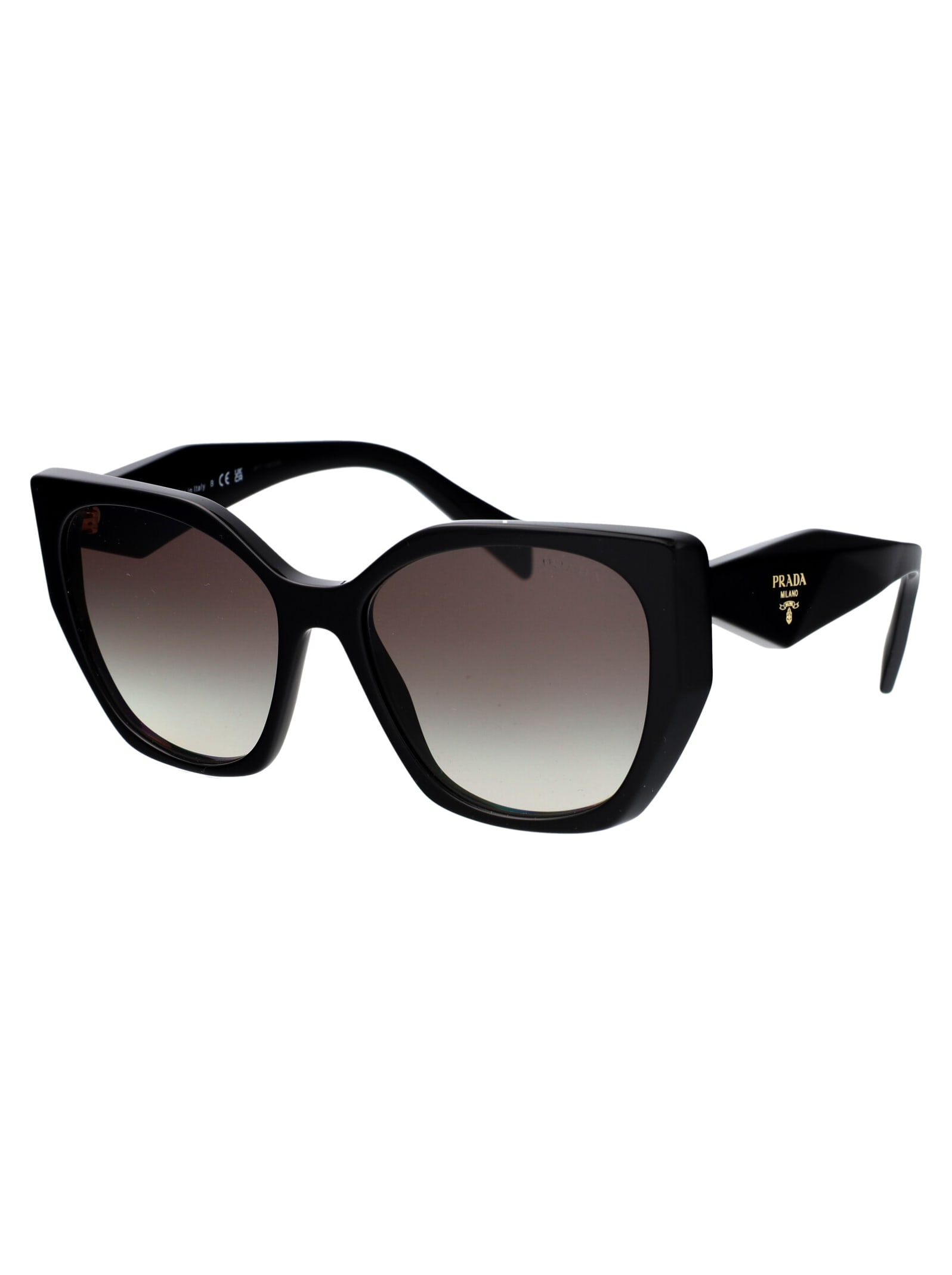 Shop Prada 0pr 19zs Sunglasses In 1ab0a7 Black