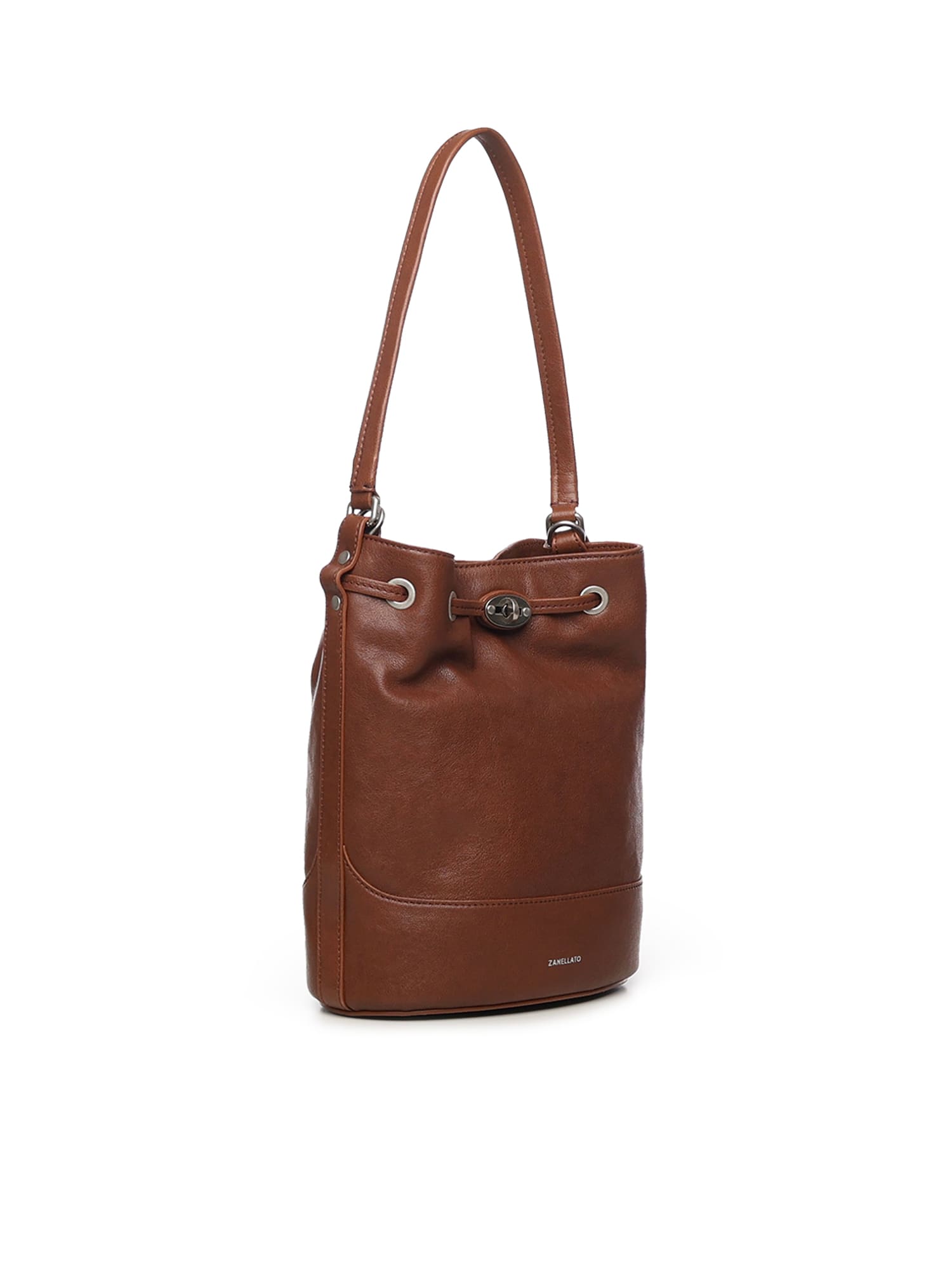 Zanellato Structured Shoulder Bag Featuring Adjustable Strap In Brown