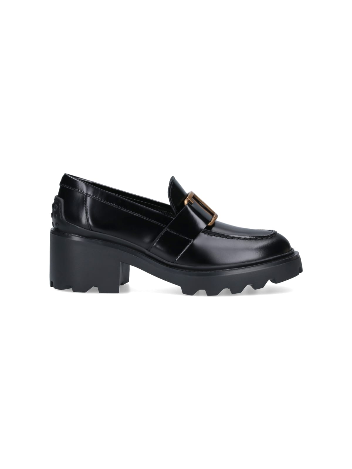 Shop Tod's Buckle Loafers In B999