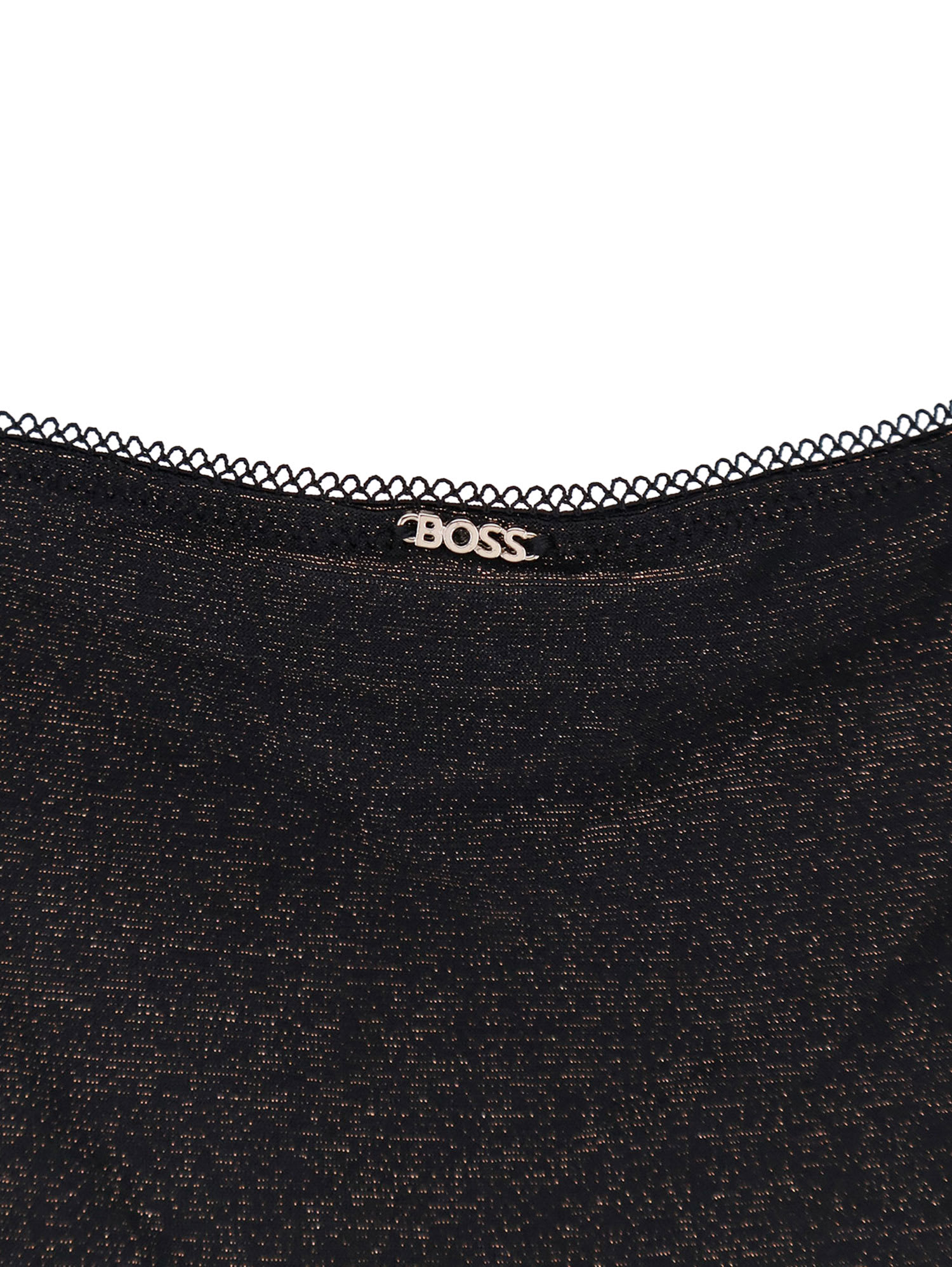 Hugo Boss Boss Women Lurex Bodysuit In Black