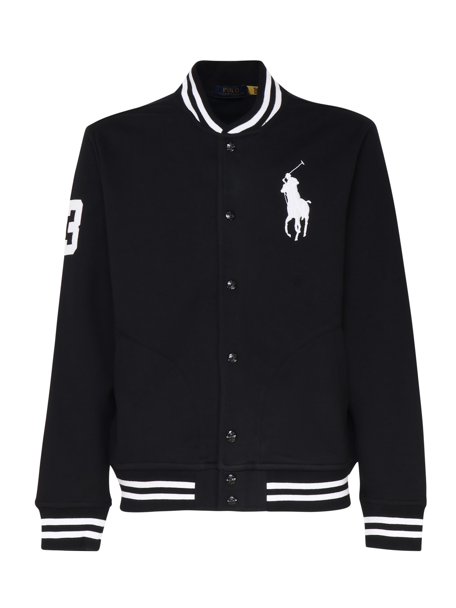 Shop Polo Ralph Lauren Baseball Knit In Black