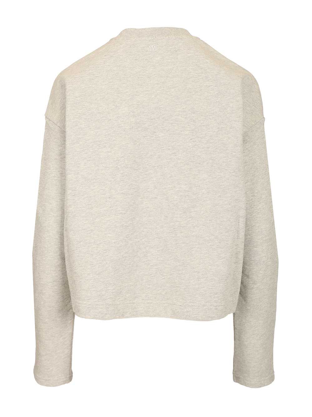 Ami Alexandre Mattiussi Wool Ami De Coeur Sweater Knitwear Grey