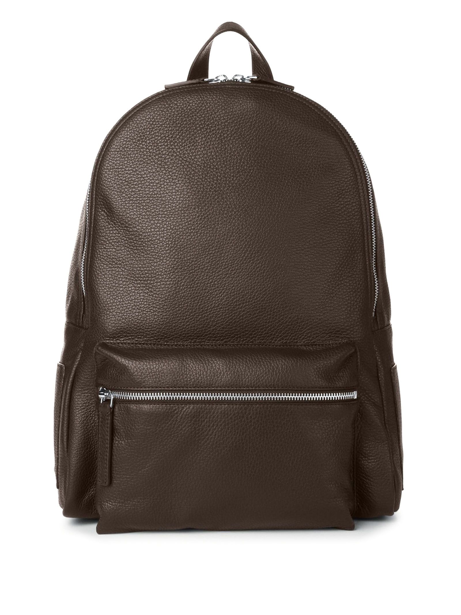 Brown Calf Leather Micron Backpack