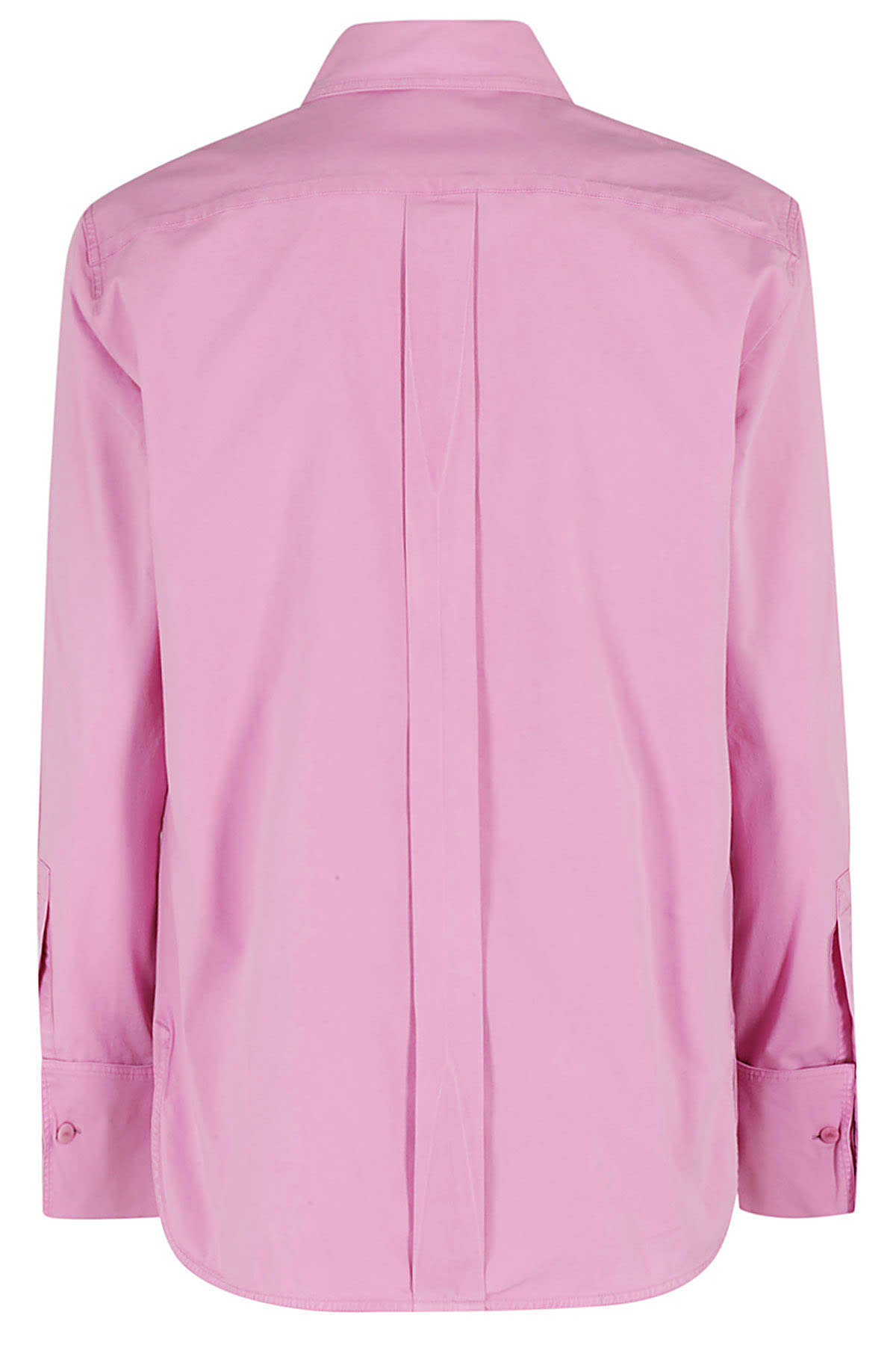 Max Mara French Shirt With Pointed Collar And Long Sleeves In Peonia