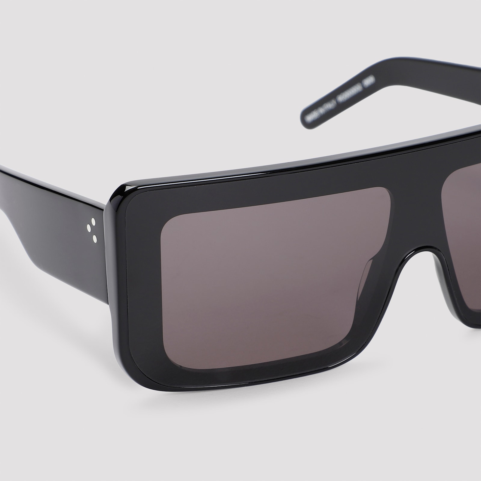 Rick Owens Black Acetate Sunglasses In Black