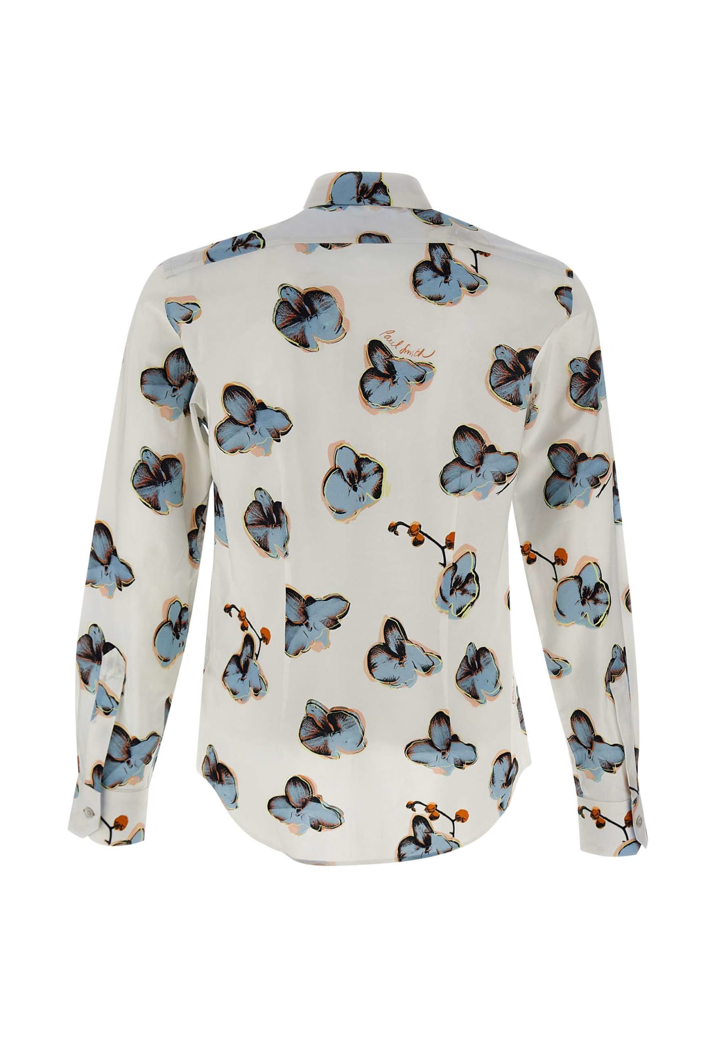 Shop Paul Smith Cotton And Viscose Shirt In White