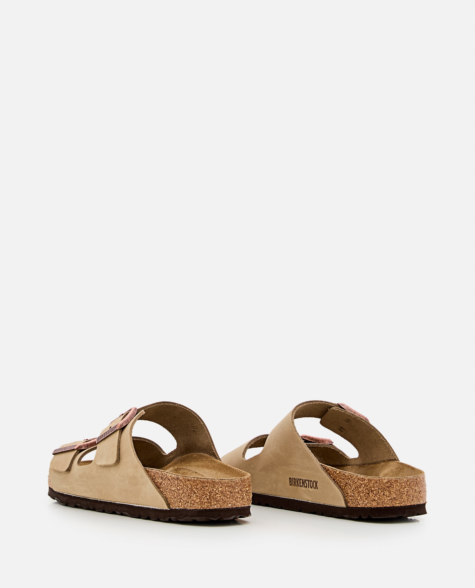Birkenstock Arizona Buckled Suede Sandals In Beige
