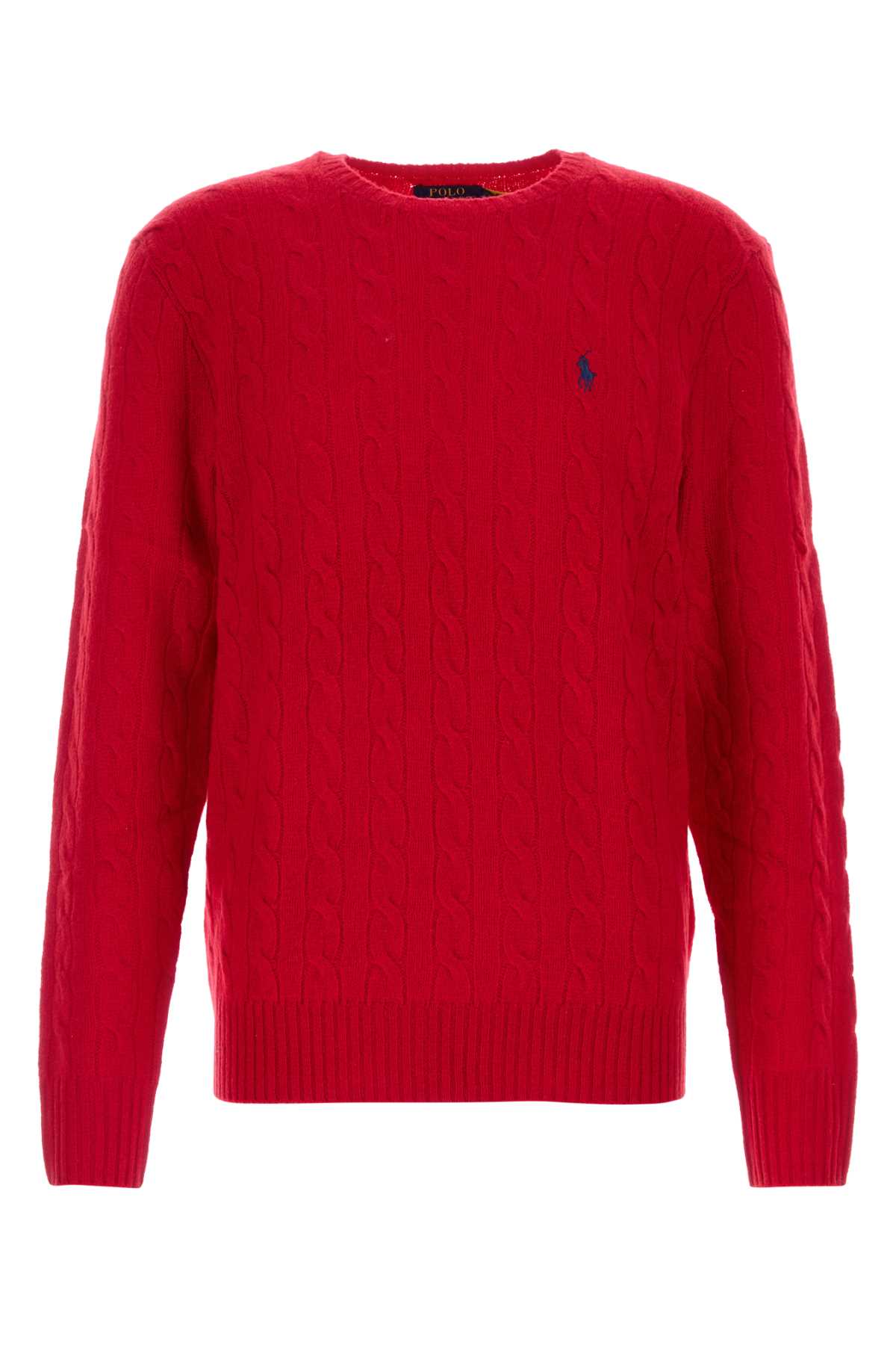 Shop Polo Ralph Lauren Red Wool Blend Sweater Red Cashmere Sweater In Parkavered