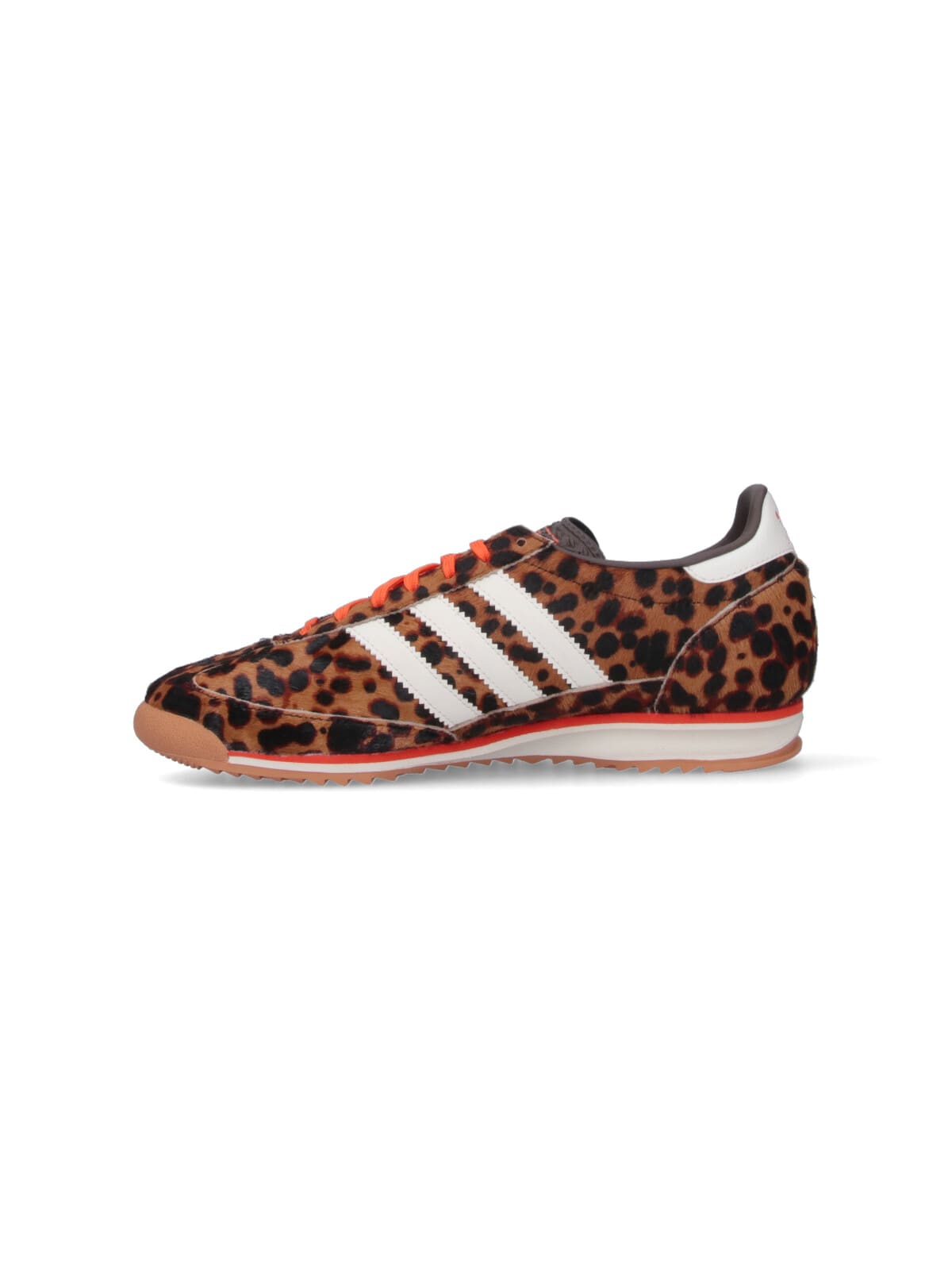 Adidas Originals Womens Adidas Sl 72 Leopard-print Suede And Mesh Low-top Trainers In Black