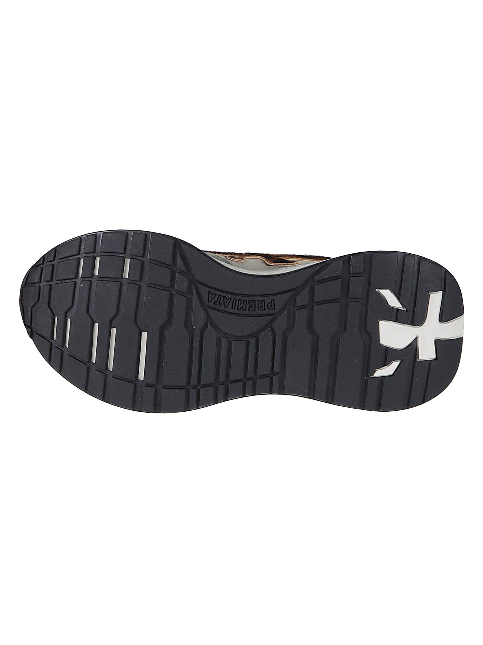 Premiata Green Technical Fabric And Suede Sneakers With Leopard-print Details In Multi