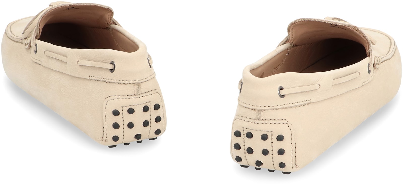 Tod's Suede Loafers In Ecru
