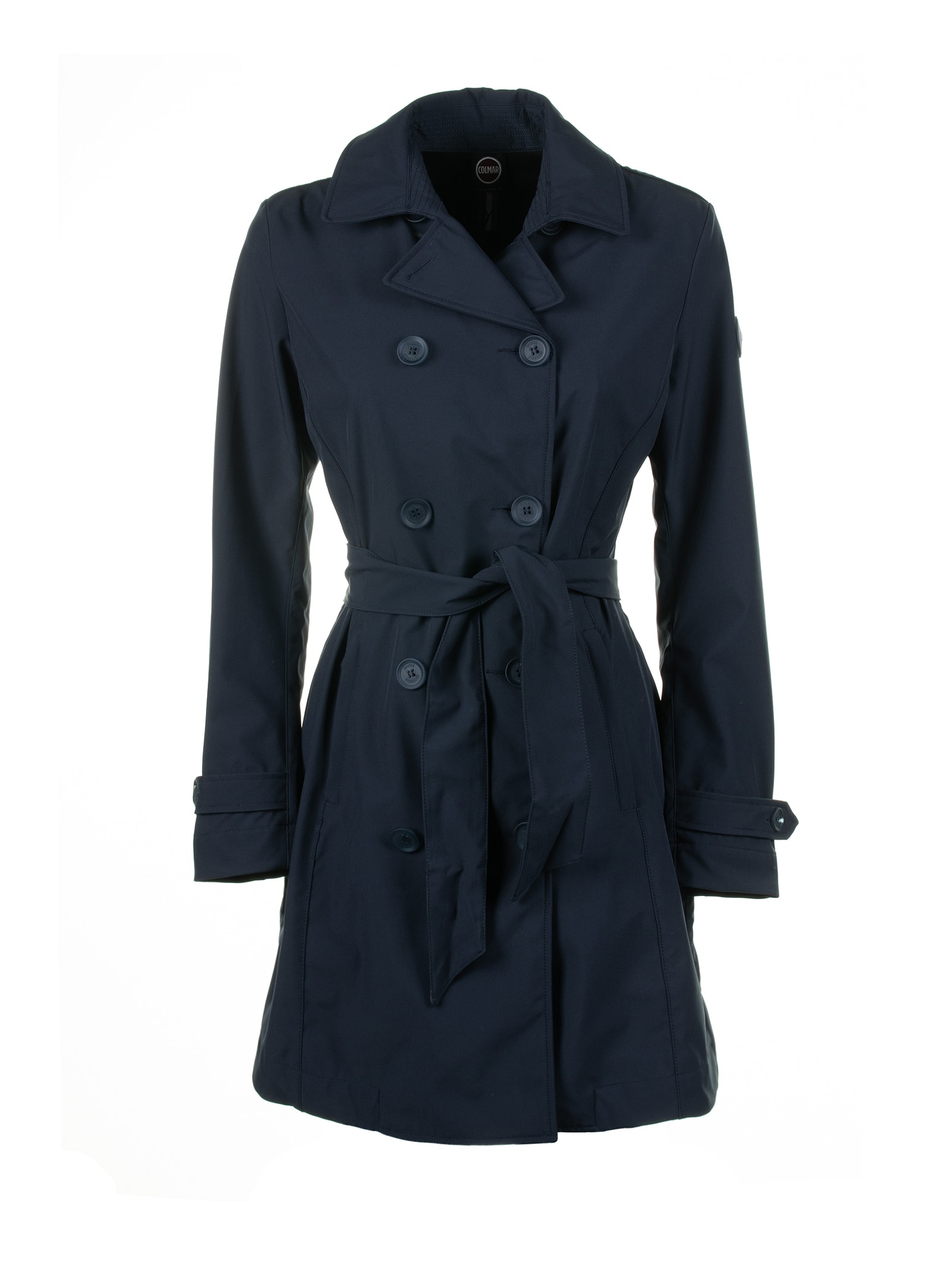 Shop Colmar Softshell Trench Coat With Belt At The Waist In Blu