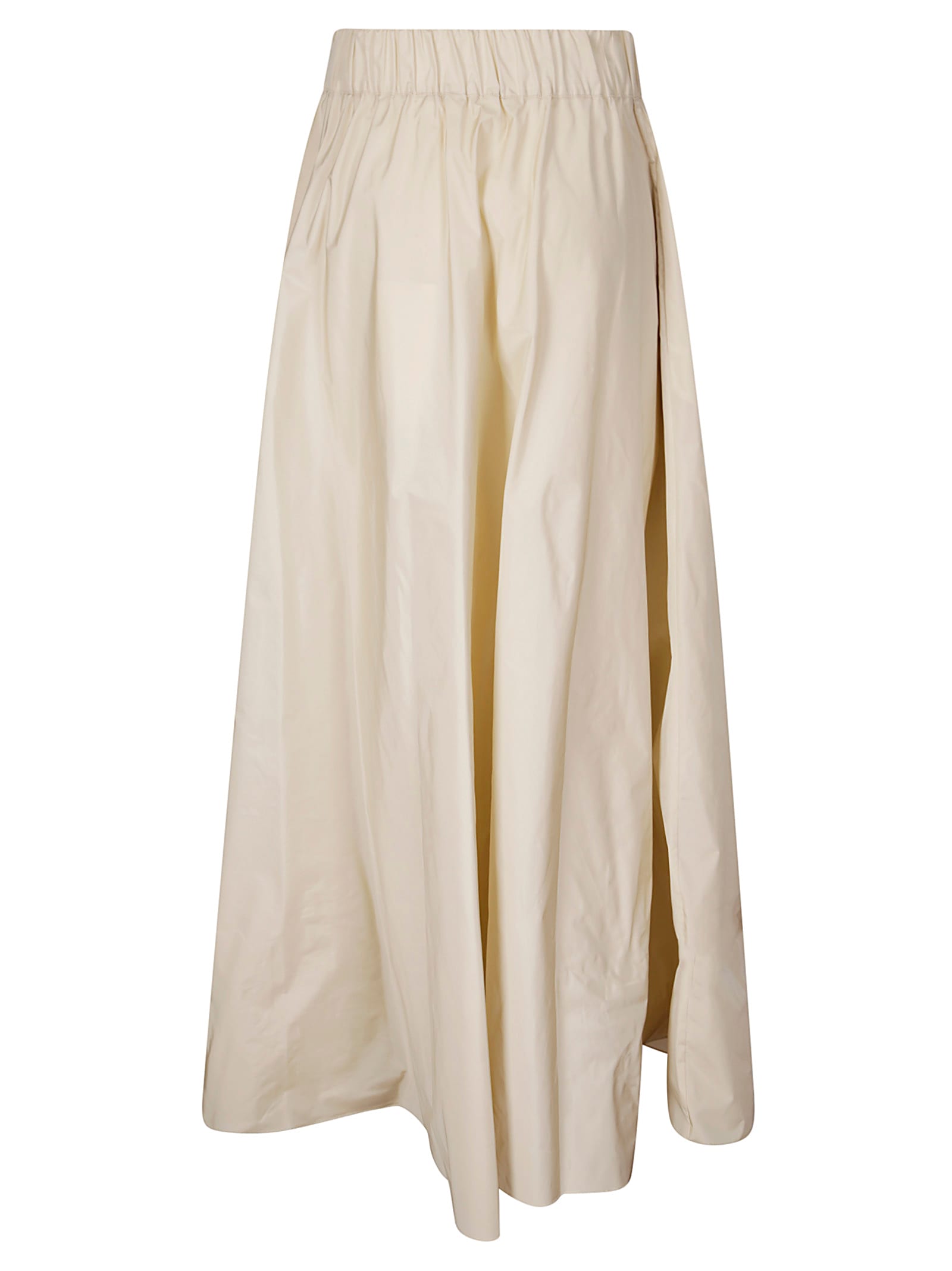 P.a.r.o.s.h Parosh Maxi Skirt With Gathered Elastic Waistband And Flowing Silhouette In Beige