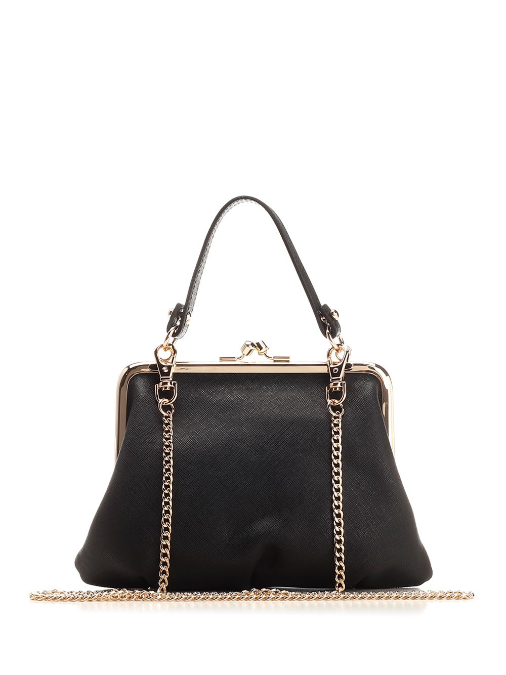 Vivienne Westwood Black Granny Frame Clutch In Black