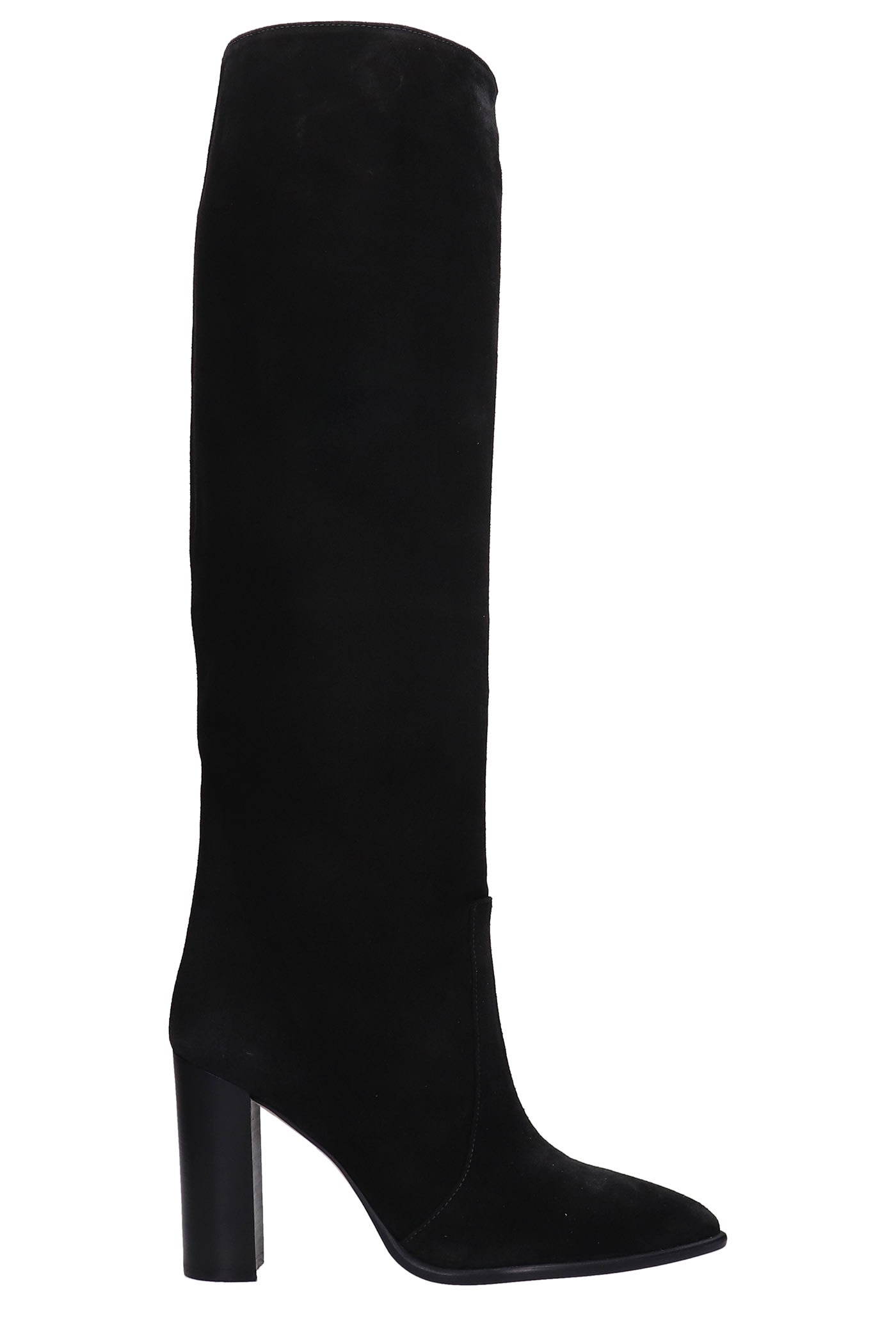Paris Texas High Heels Boots In Black Suede