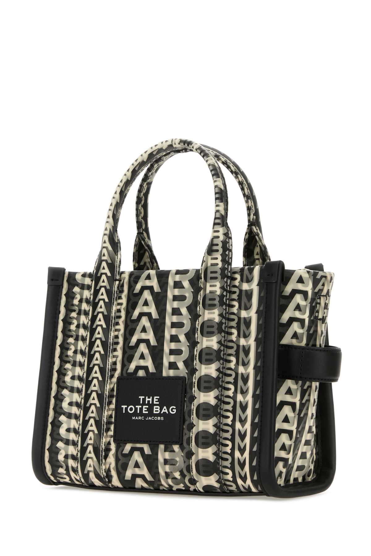 Shop Marc Jacobs Printed Fabric Handbag In Blackwhite