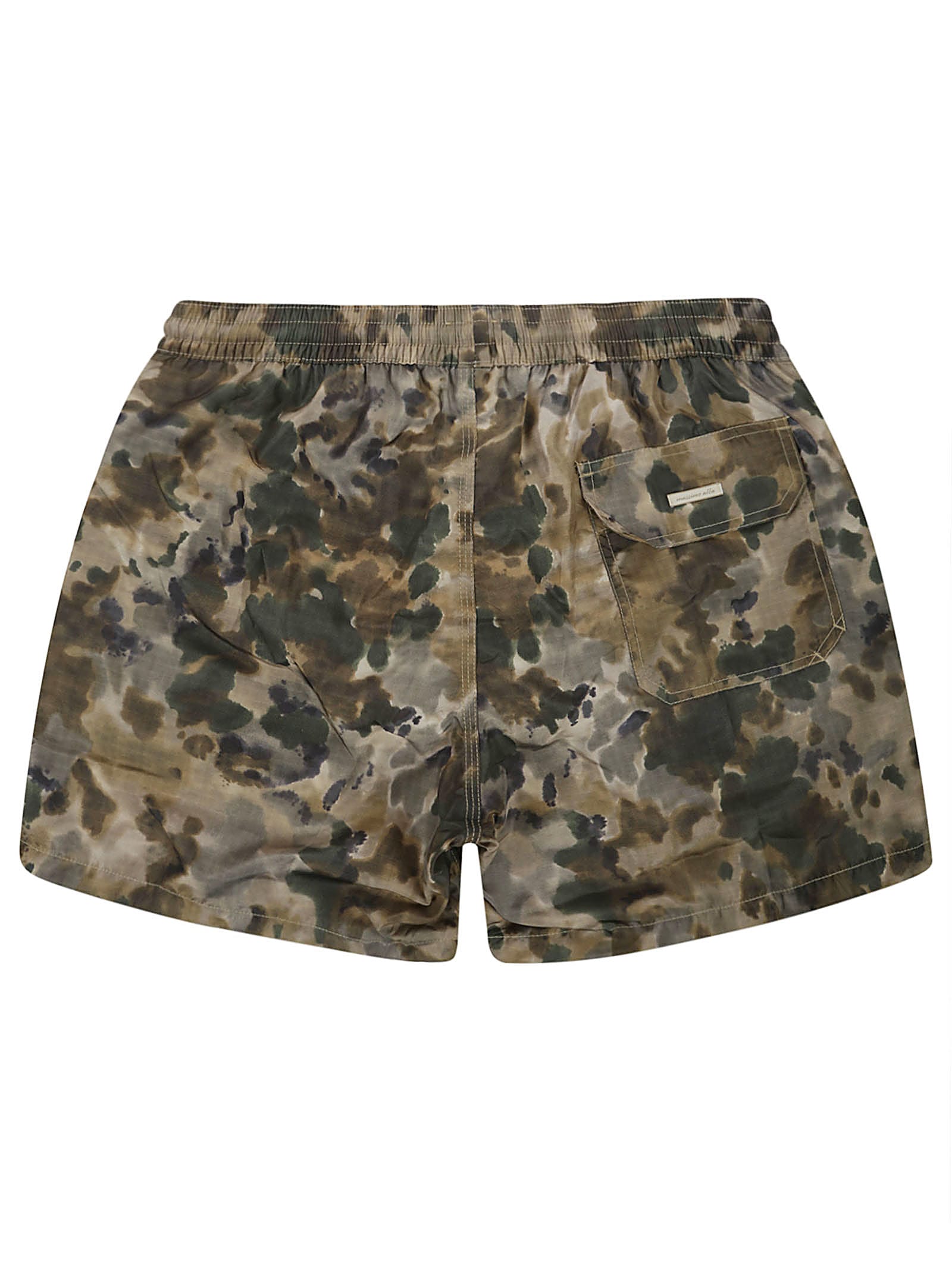 Massimo Alba Camouflage Drawstring Swim Shorts In Military