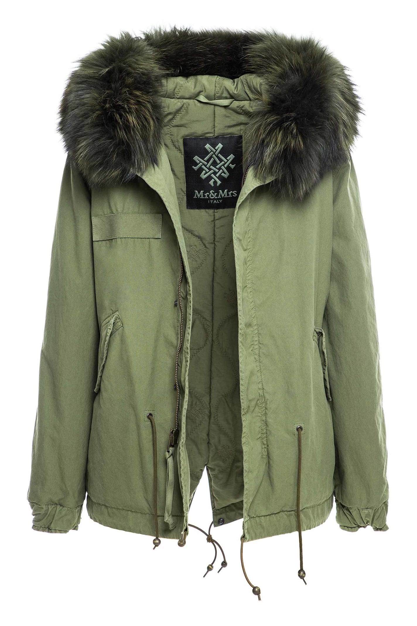 Photo of  Mr & Mrs Italy Exclusive Fw20 Icon Parka: Army Mini Parka Raccoon Fur- shop Mr & Mrs Italy jackets online sales