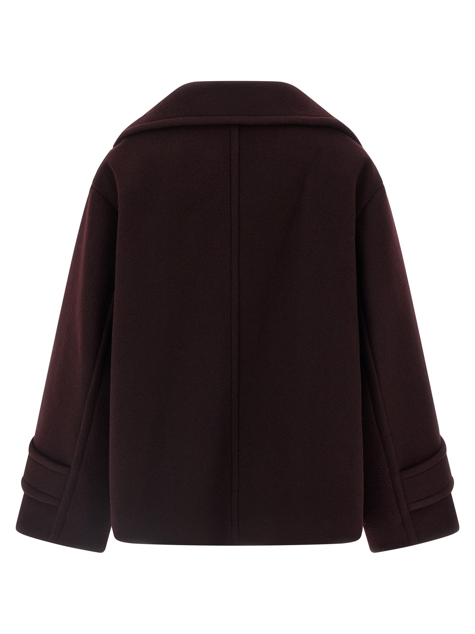 Chloé Double-breasted Short Coat Coats And Trench Coats Bordeaux In Burgundy