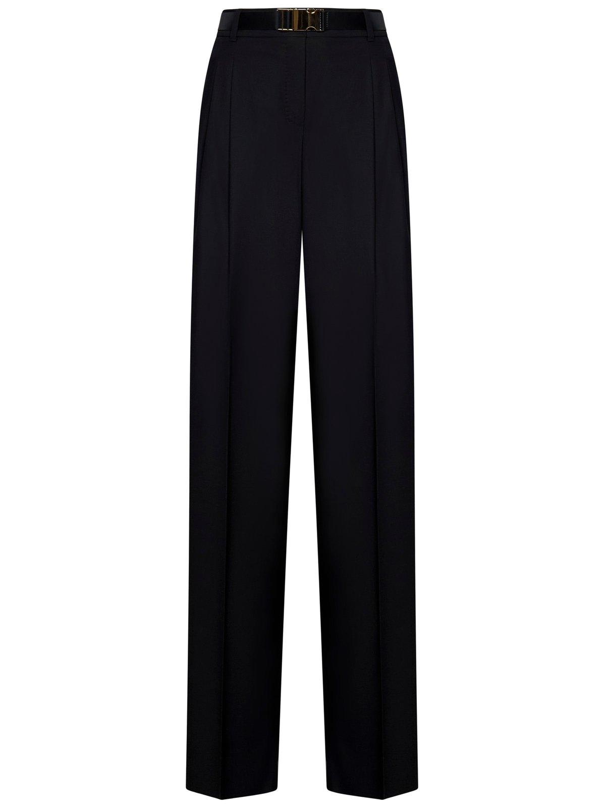 Belted Straight Leg Trousers