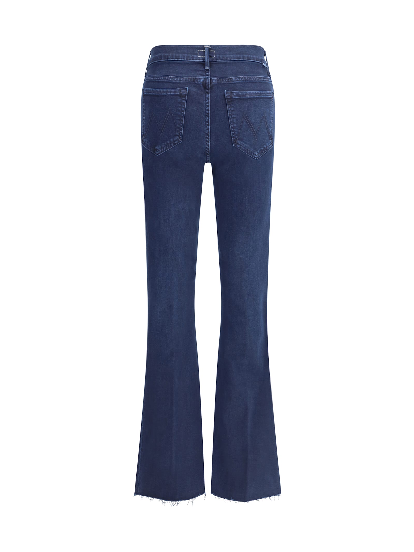 Mother Weekender Fray Crop Flare Jeans In Blue