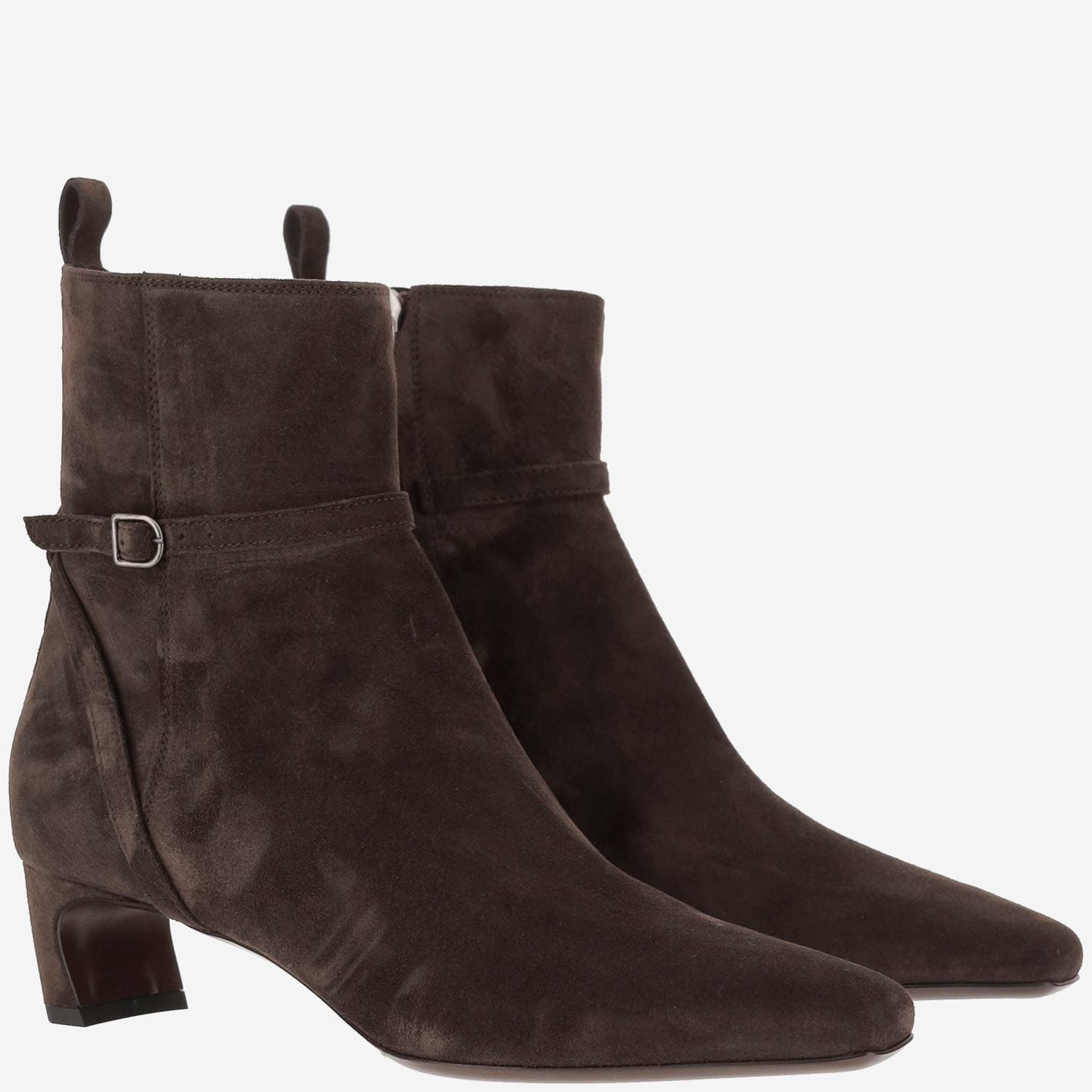 Sartore Charly Ankle Boots In Suede Leather In Brown